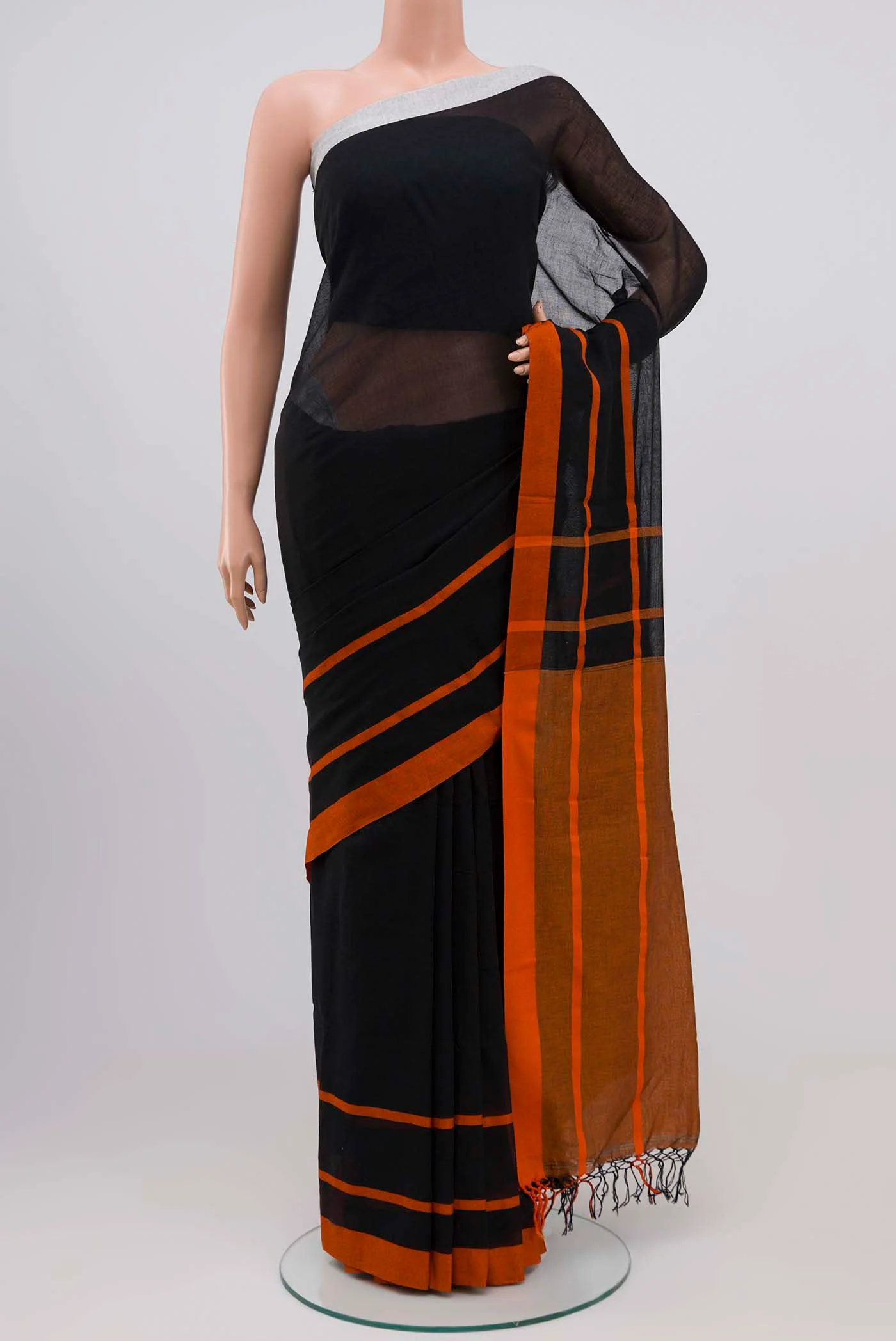 Chhaya-Black Cotton Saree