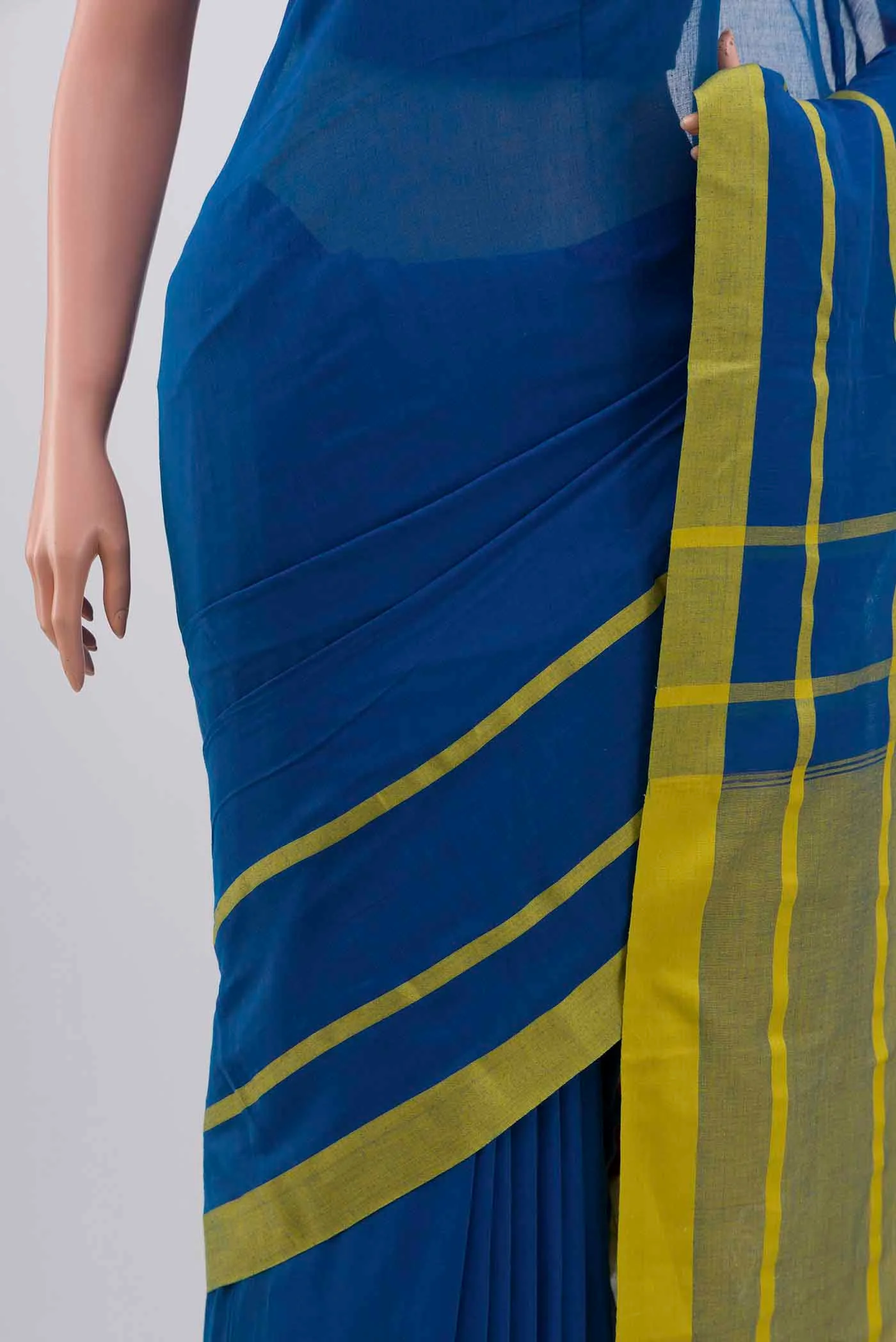 Chhaya-Blue Cotton Saree - Image 3