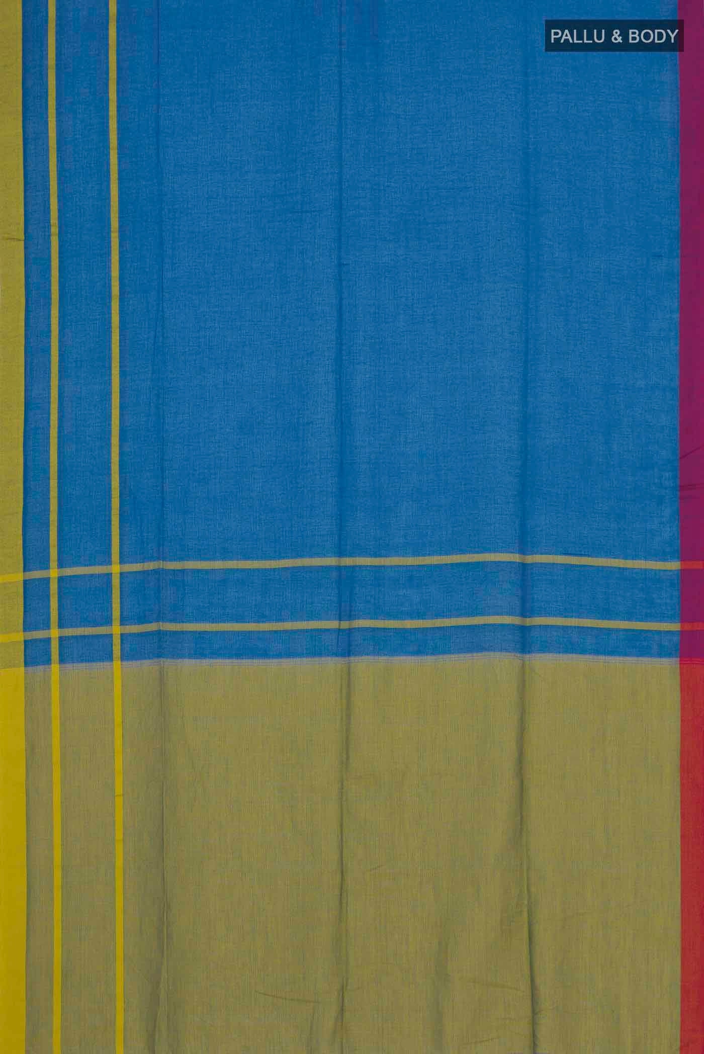 Chhaya-Blue Cotton Saree - Image 6