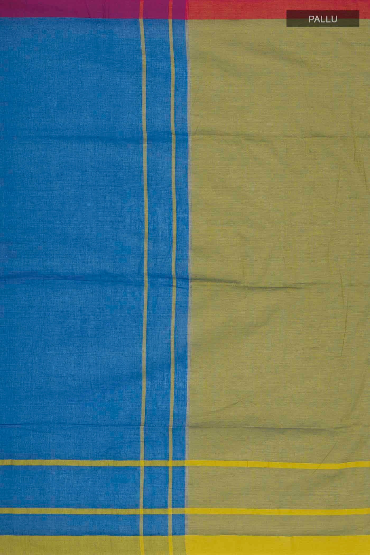 Chhaya-Blue Cotton Saree - Image 7