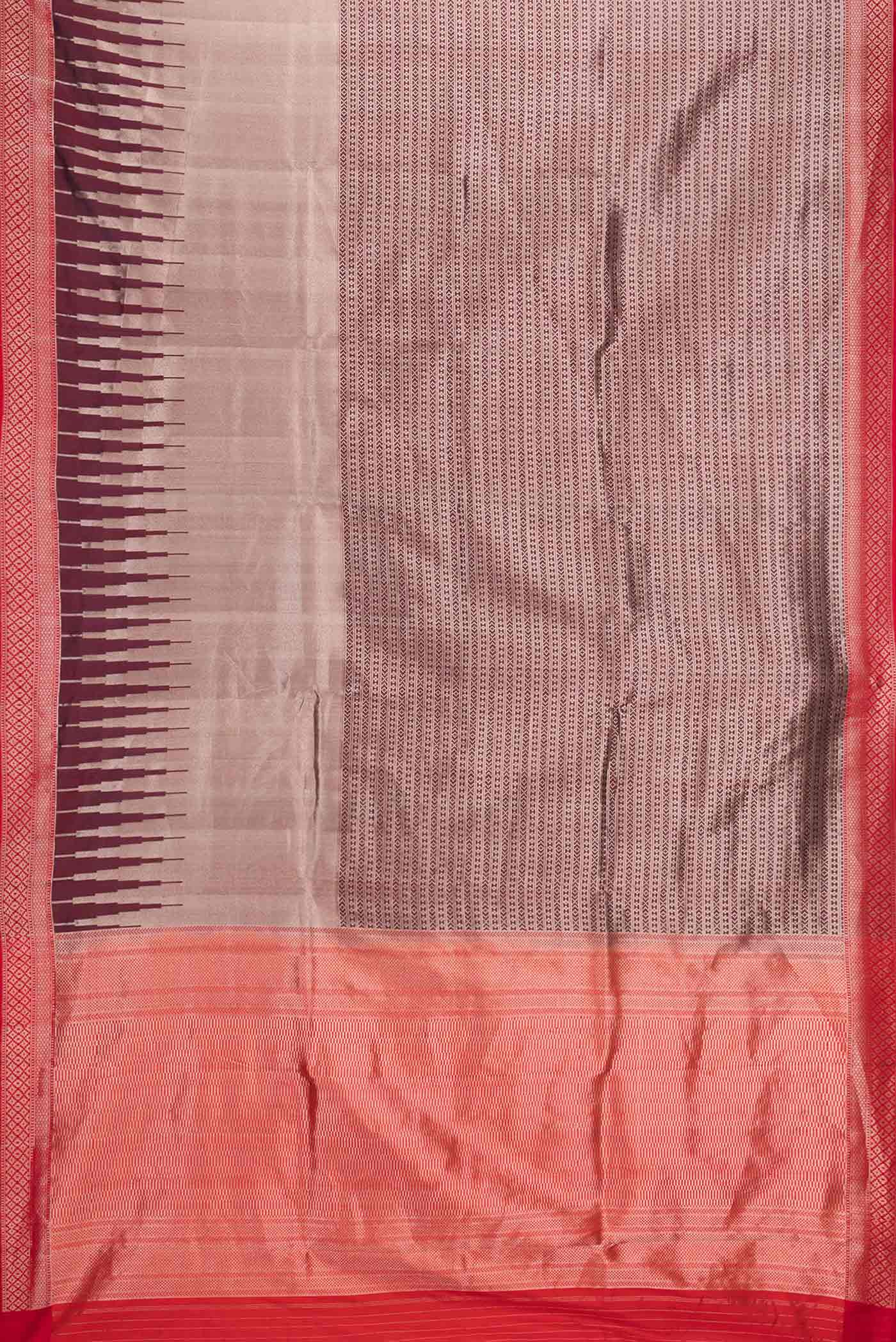 Coffee Brown Dual Tone Banarasi Saree - Image 6
