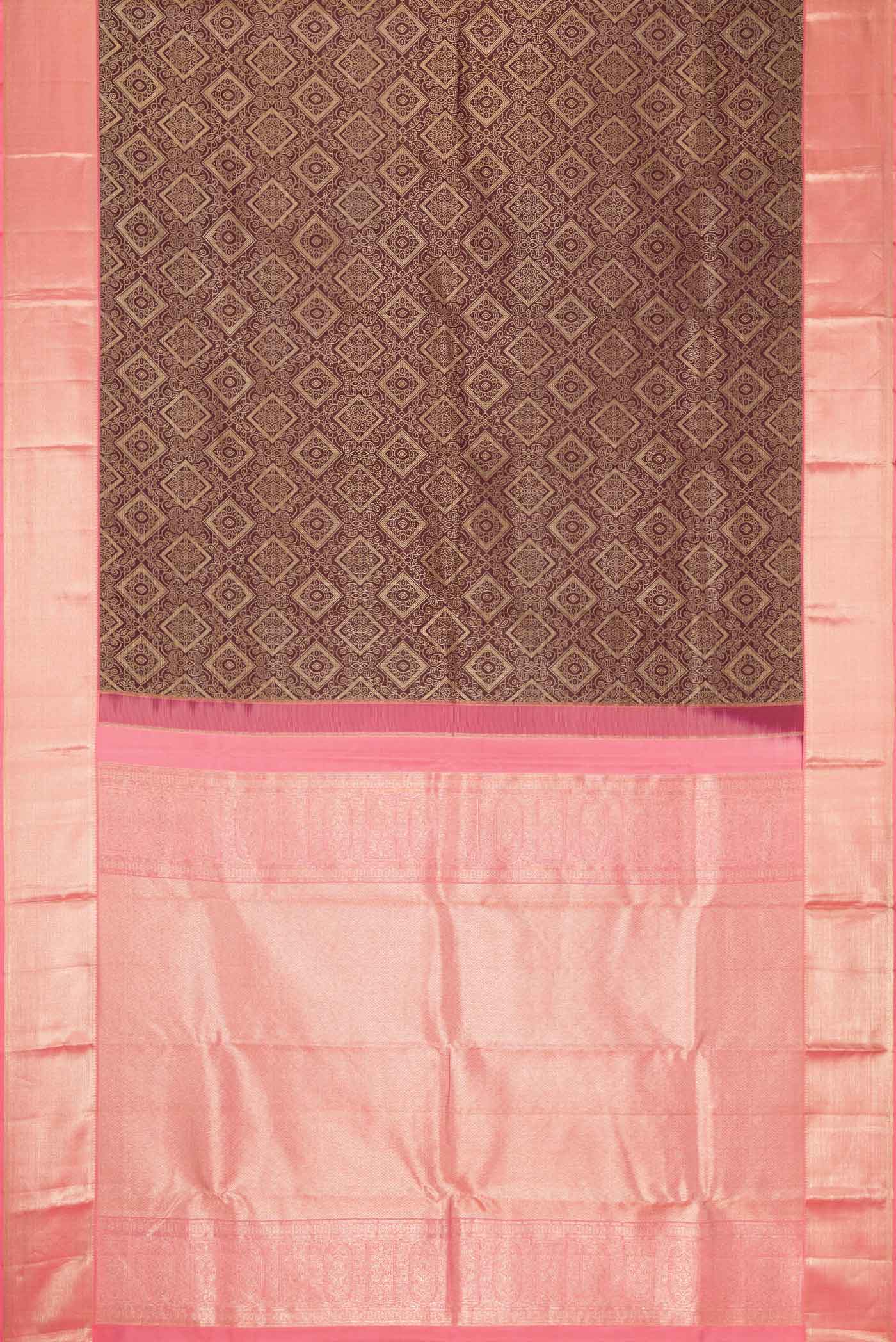 Coffee Brown Kanchipuram Silk Saree - Image 6