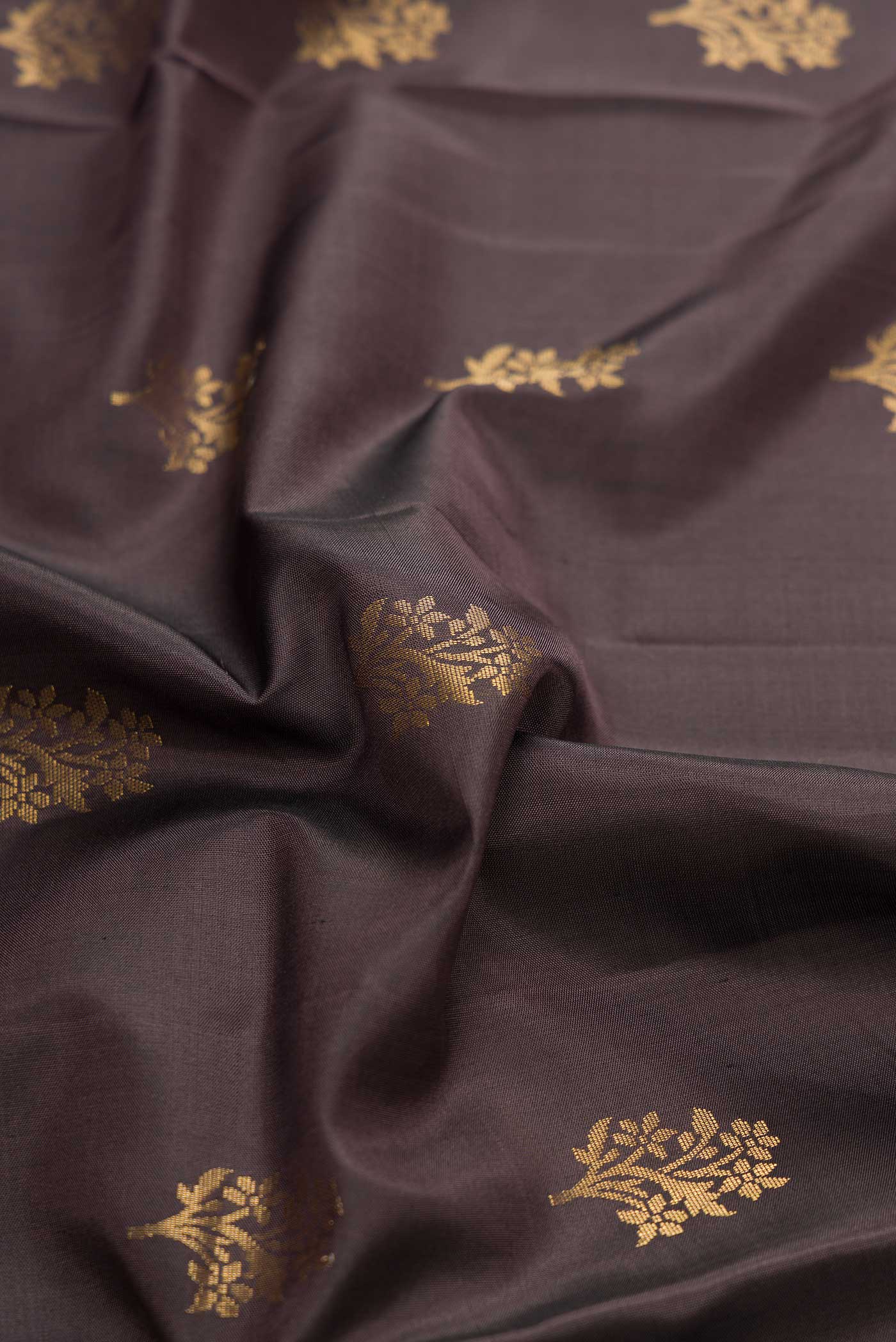 Coffee Brown Dual Tone Soft Silk Saree - Image 2