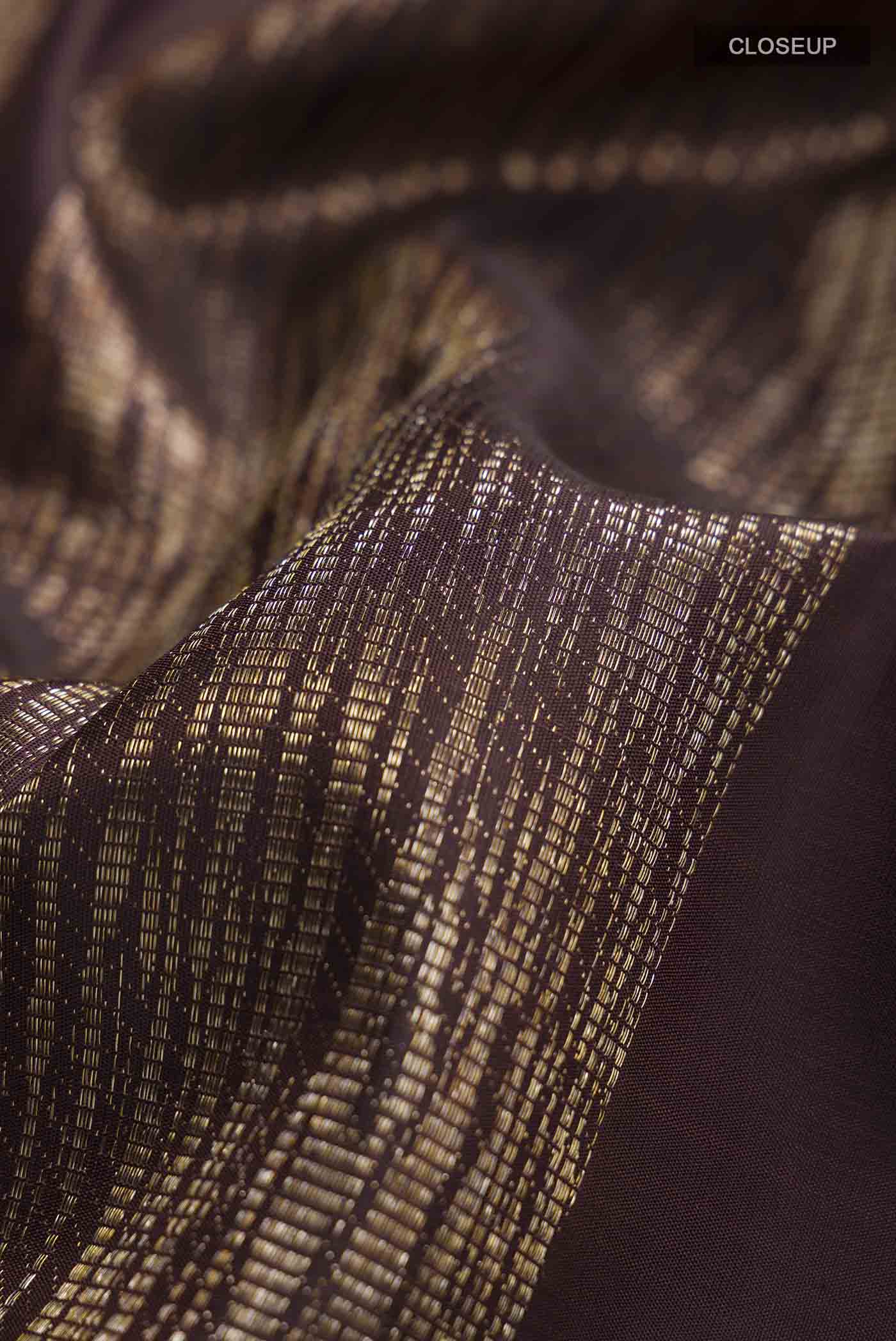 Coffee Brown Kanjivaram Silk Saree - Image 2