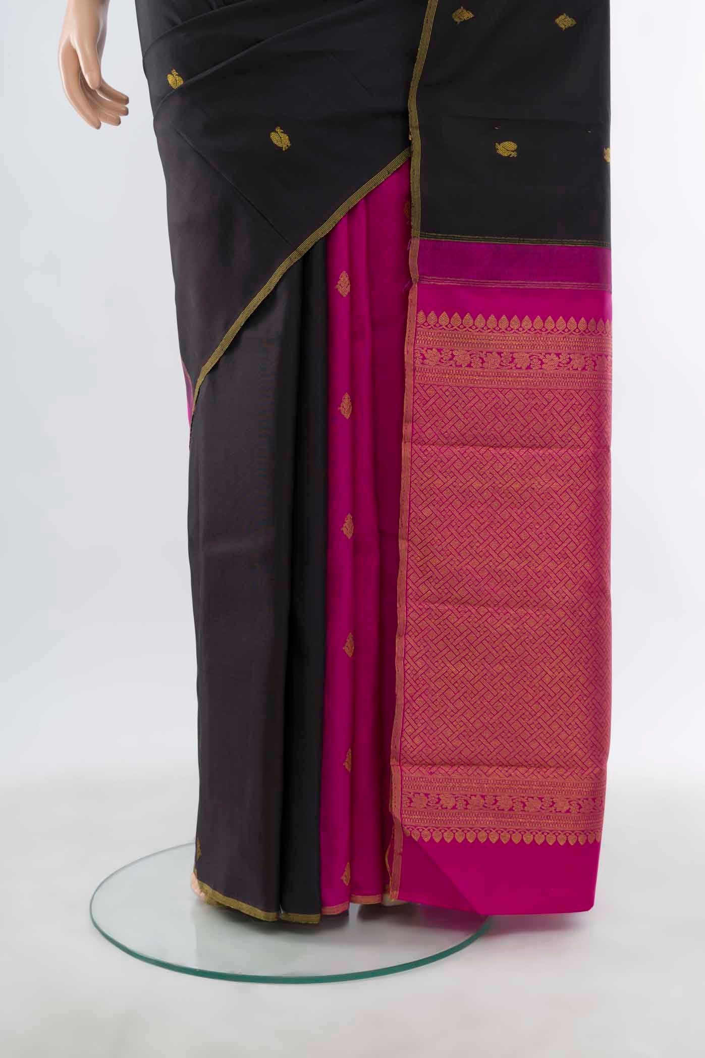 Coffee Brown Kanchipuram Silk Saree - Image 3
