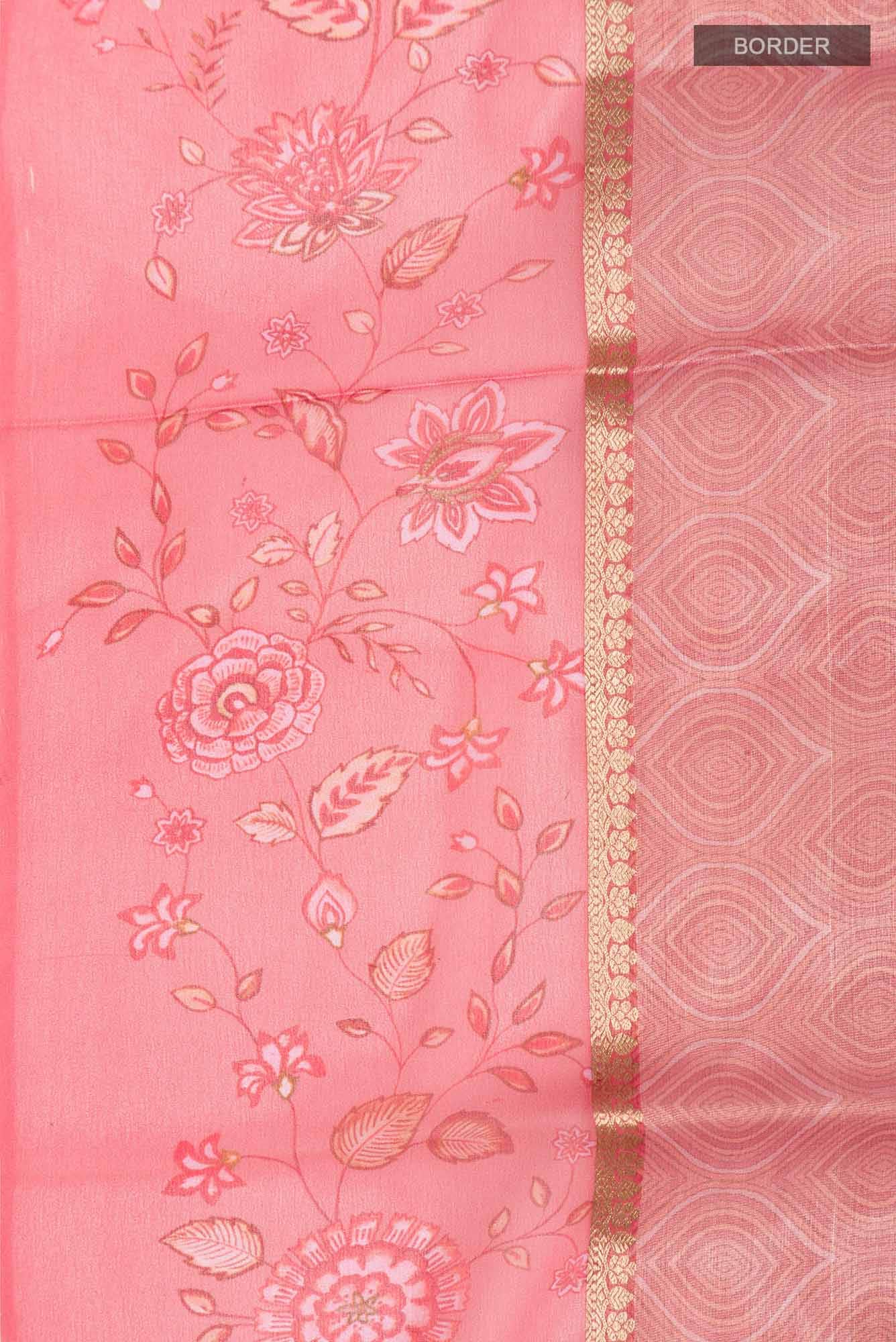 Coral Georgette Saree - Image 4