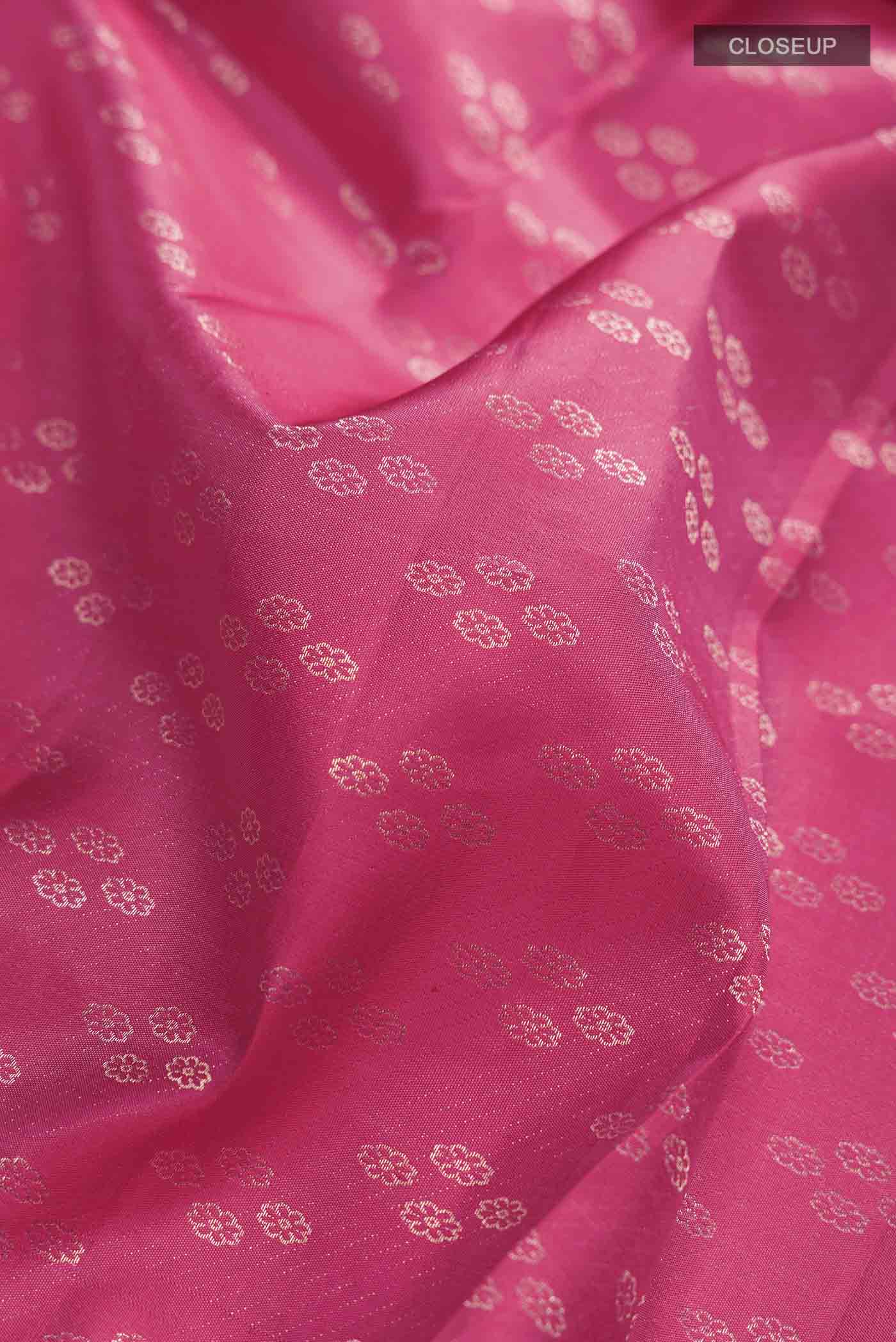 Coral Kanchipuram Silk Saree - Image 2
