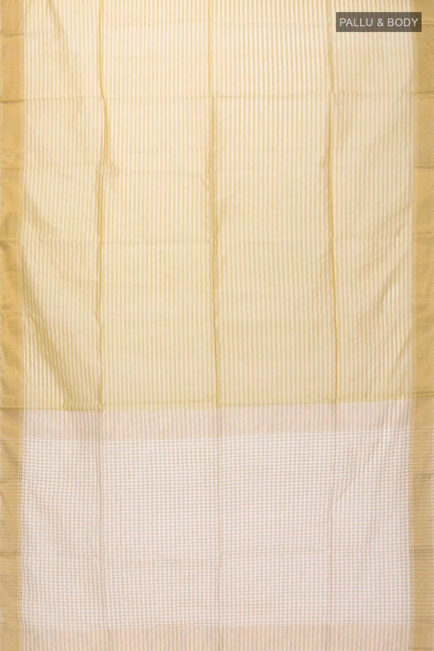Cream Banarasi Raw Silk Saree - Image 5