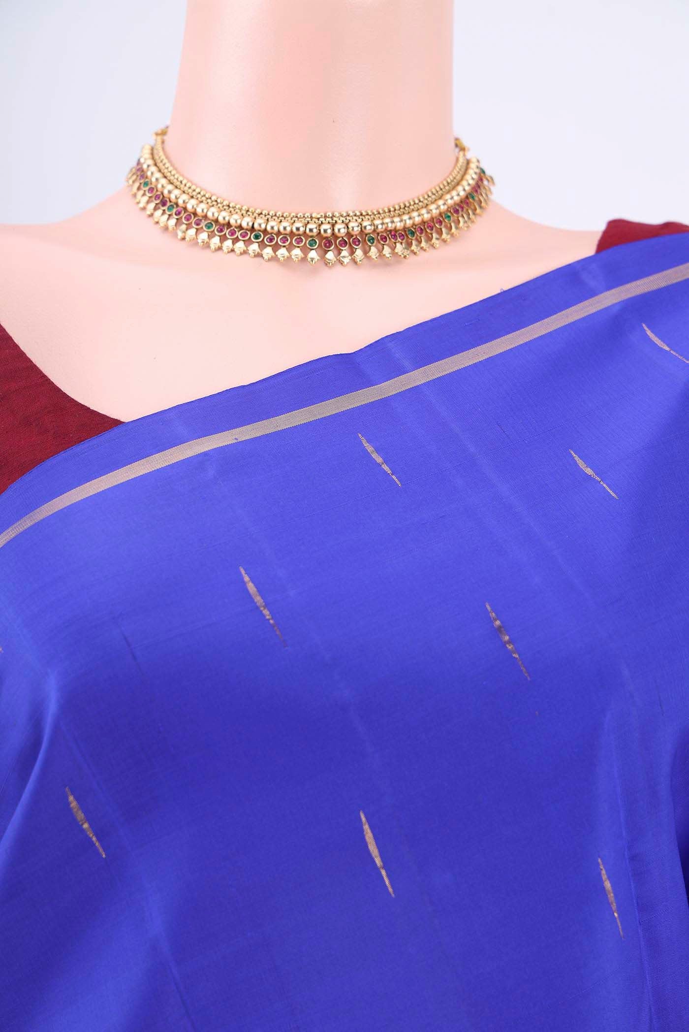 Cream Kanjivaram Silk Saree - Image 2