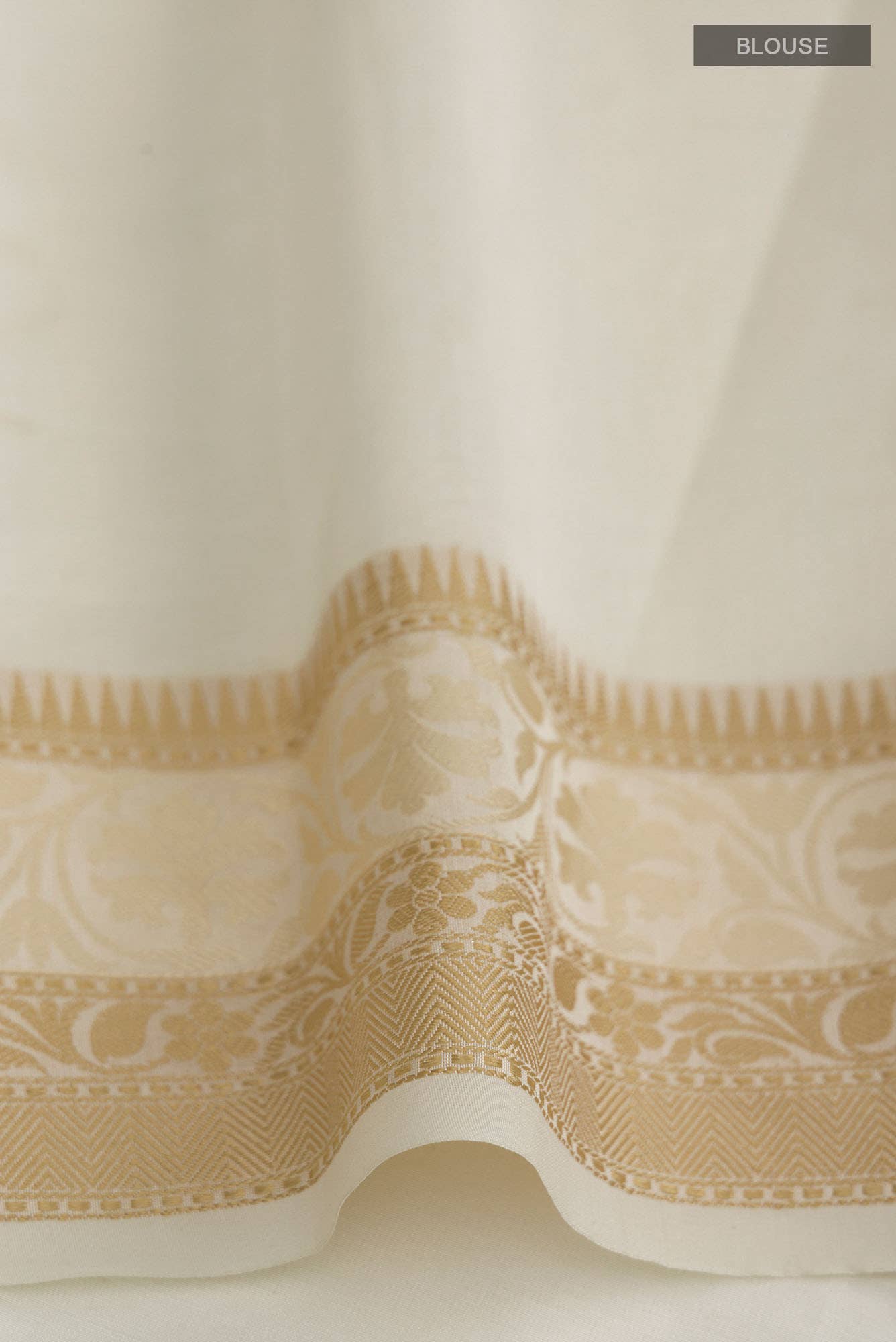 Cream Kota Cotton Saree - Image 2