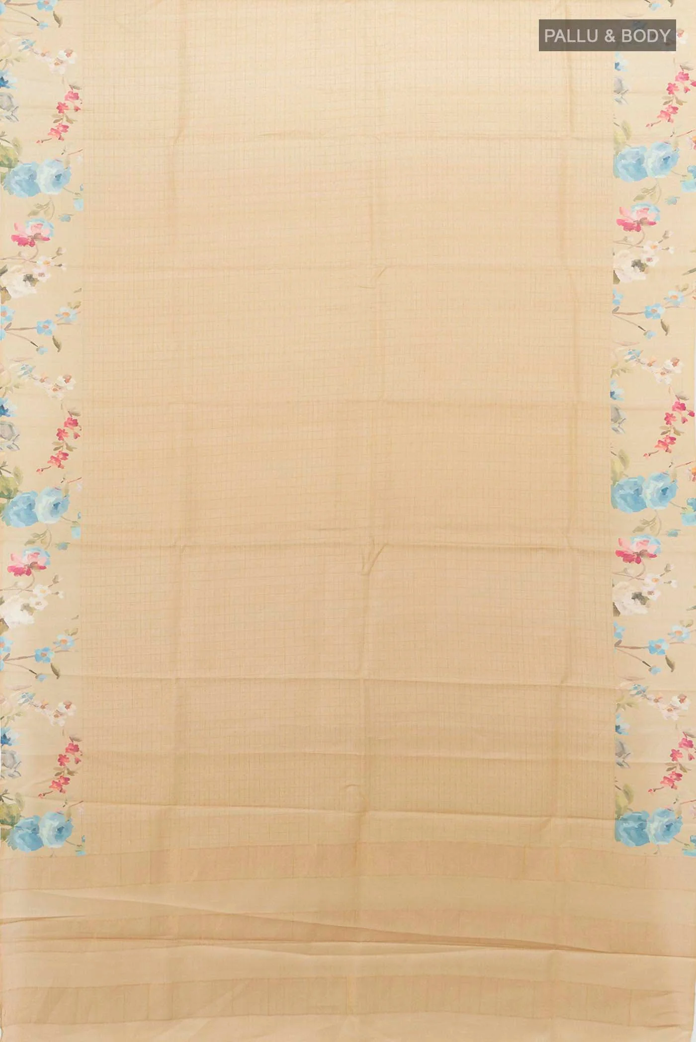 Cream Tussar Silk Saree - Image 5