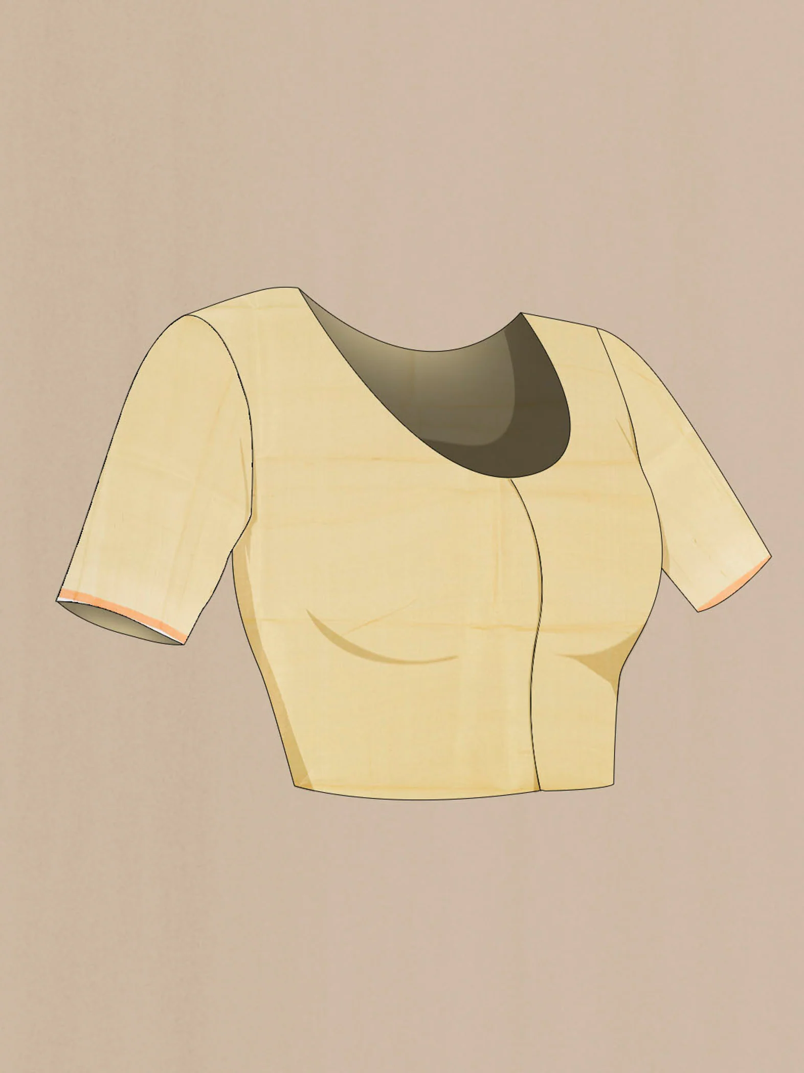 Cream Tussar Silk Saree - Image 4