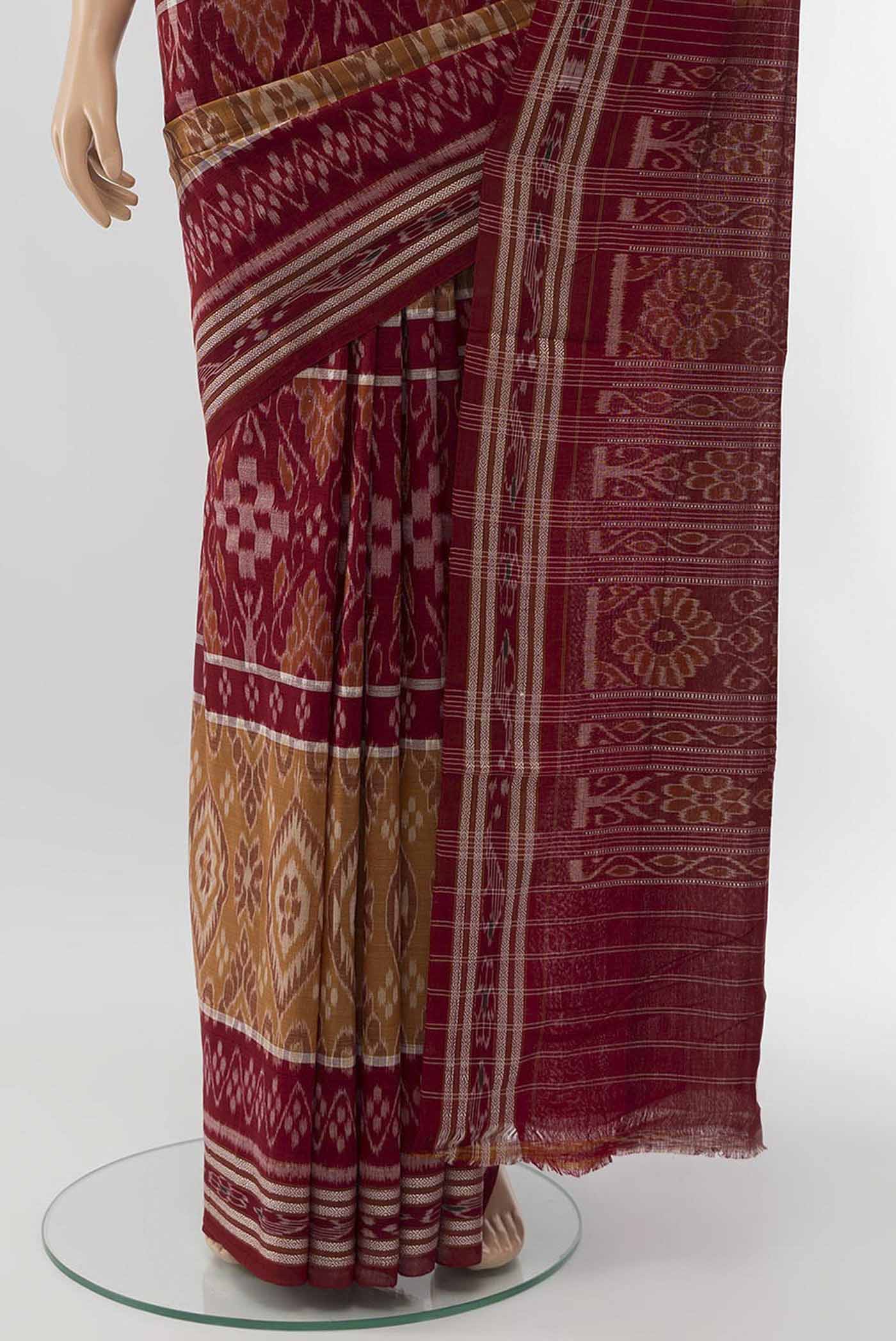Multi Color Pochampally Cotton Saree - Image 3