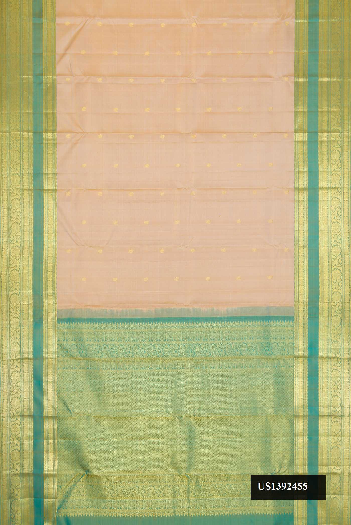 Dark Beige Dual Tone Kanchipuram Silk Saree