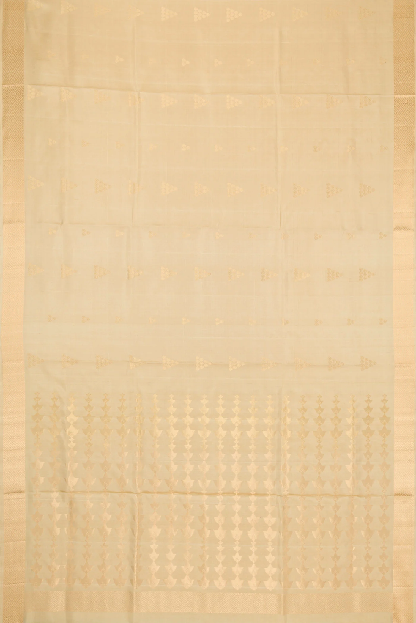 Dark Beige Dual Tone Soft Silk Saree - Image 6