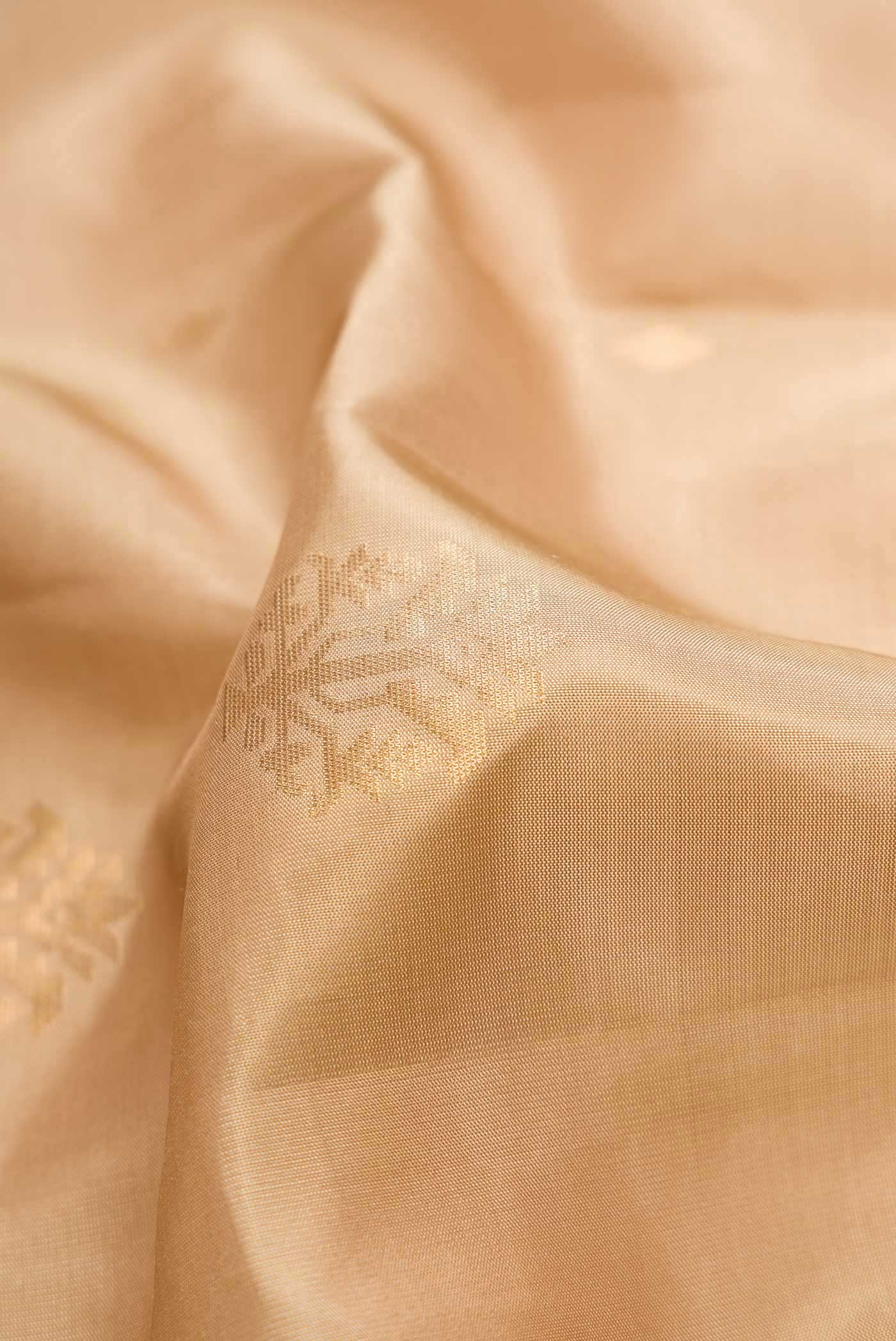 Dark Beige Dual Tone Soft Silk Saree - Image 2