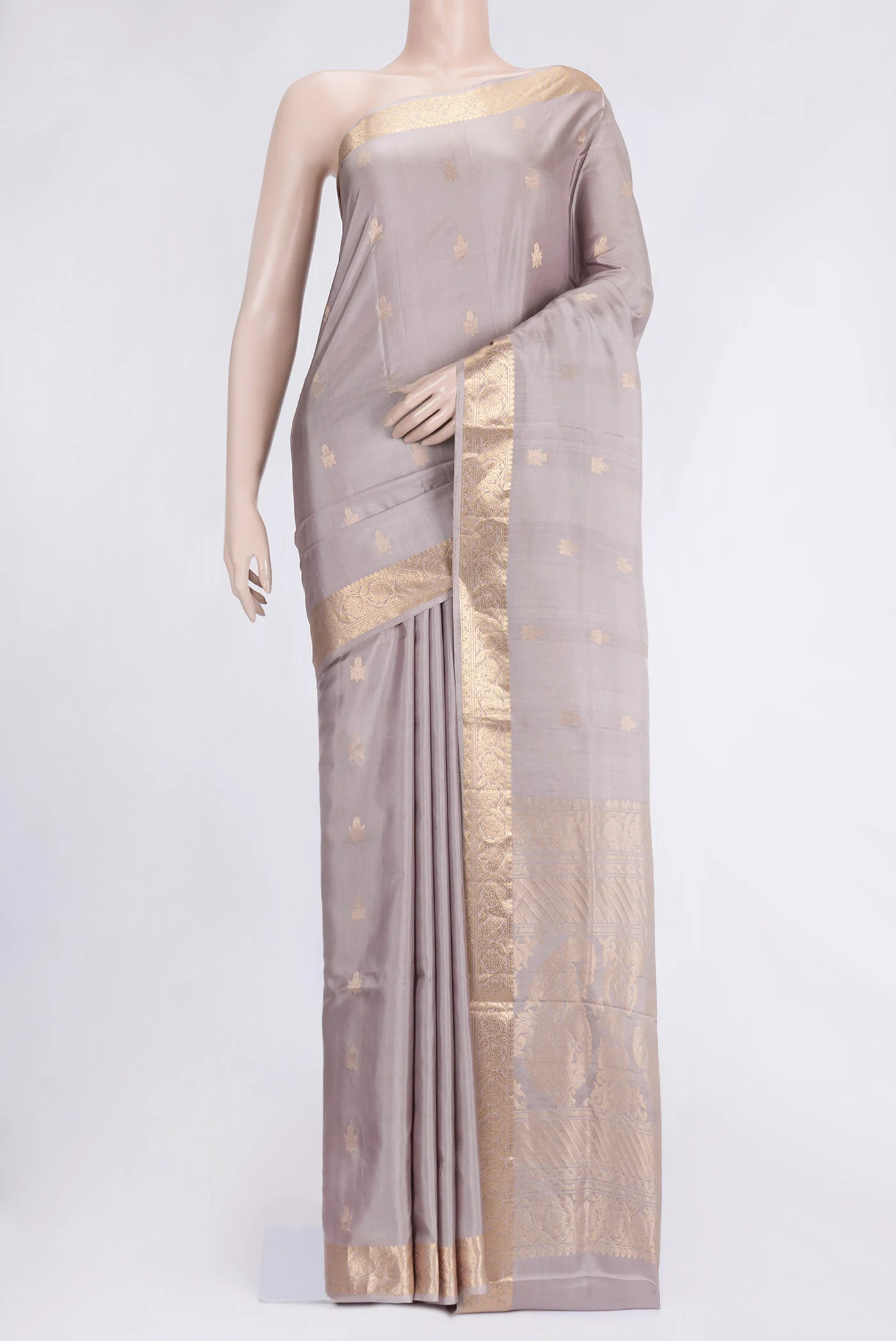 Dark Beige Soft Silk Saree