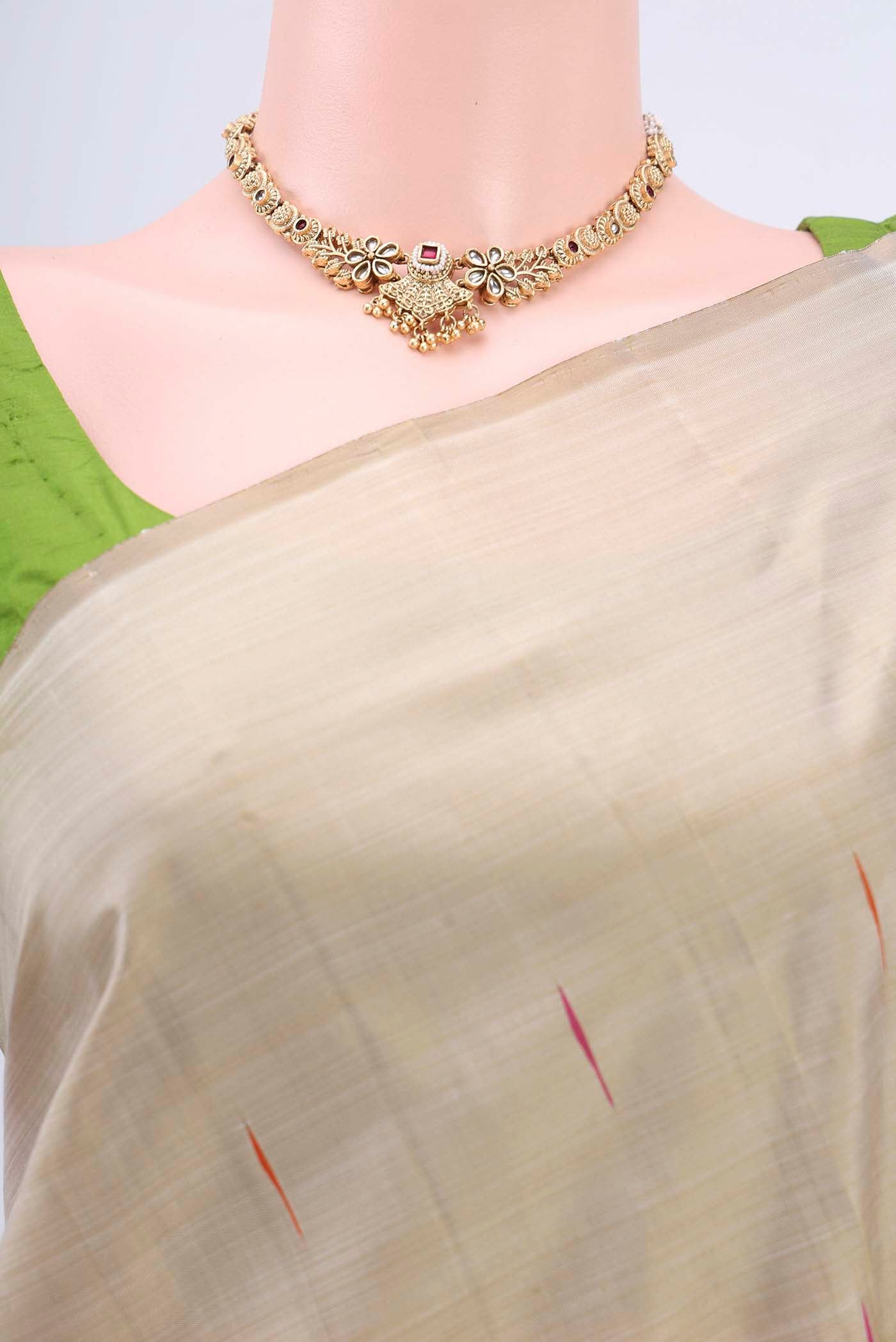 Multi Color Kanchipuram Silk Saree - Image 2
