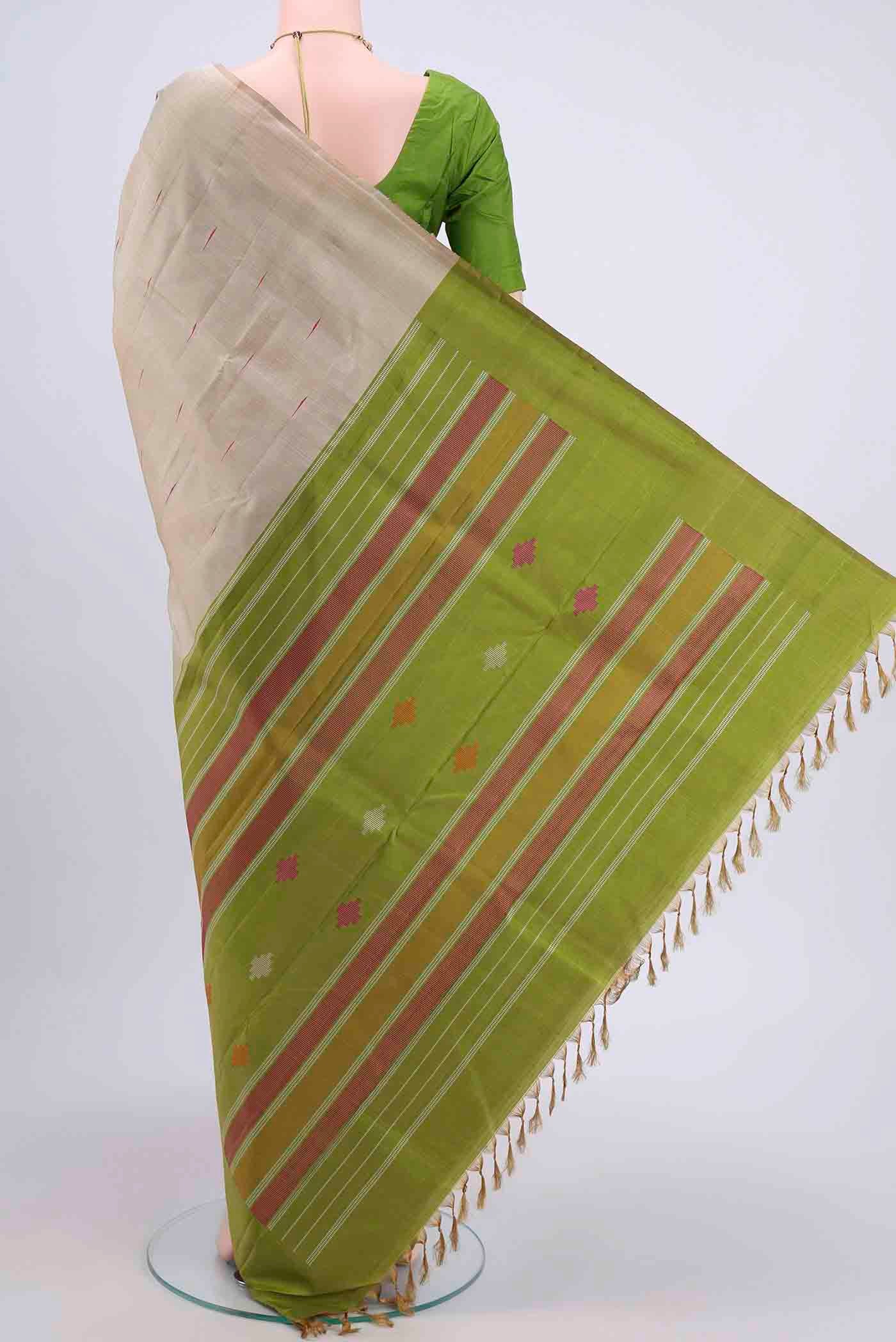 Multi Color Kanchipuram Silk Saree - Image 3