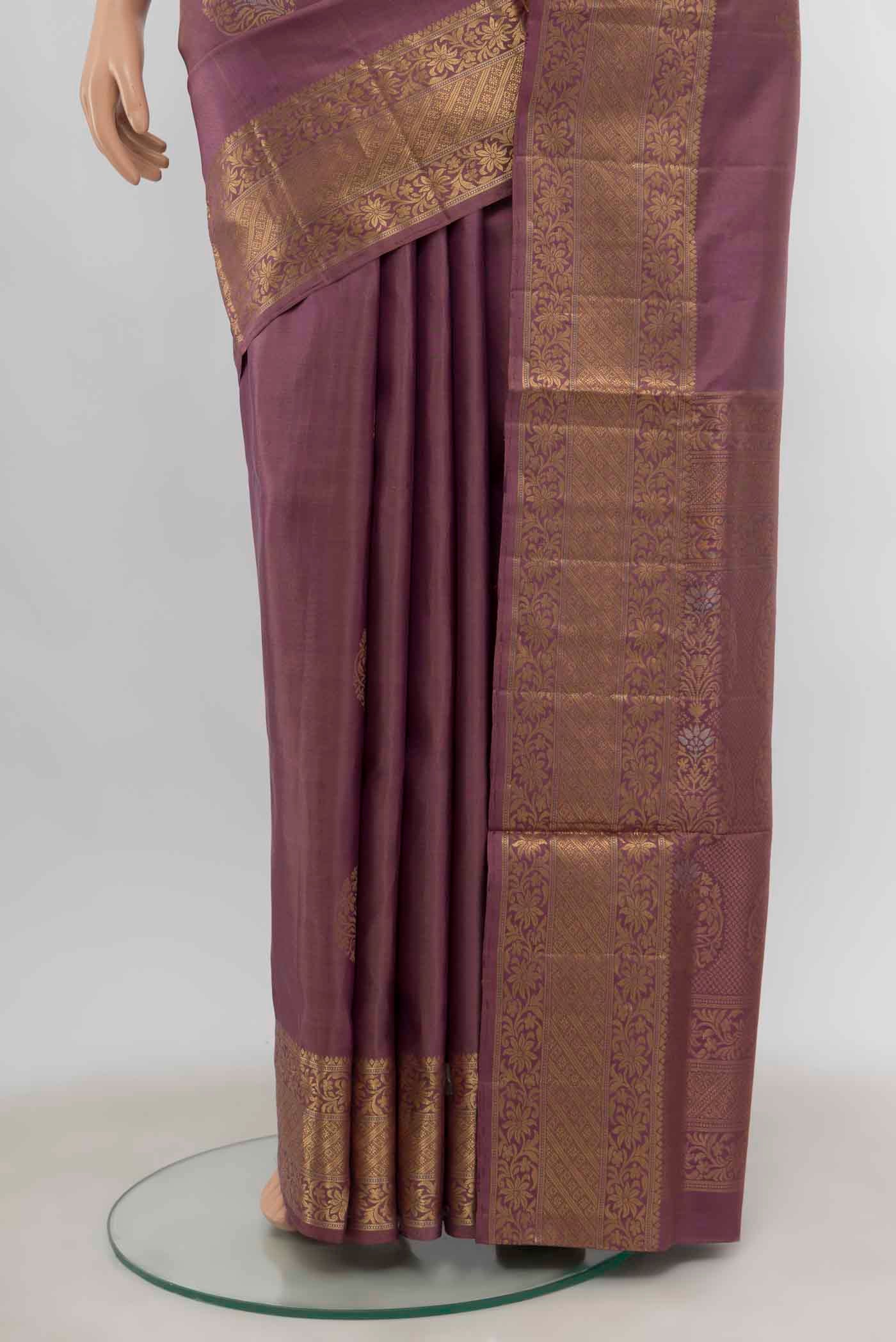 Purple Soft Silk Saree - Image 3