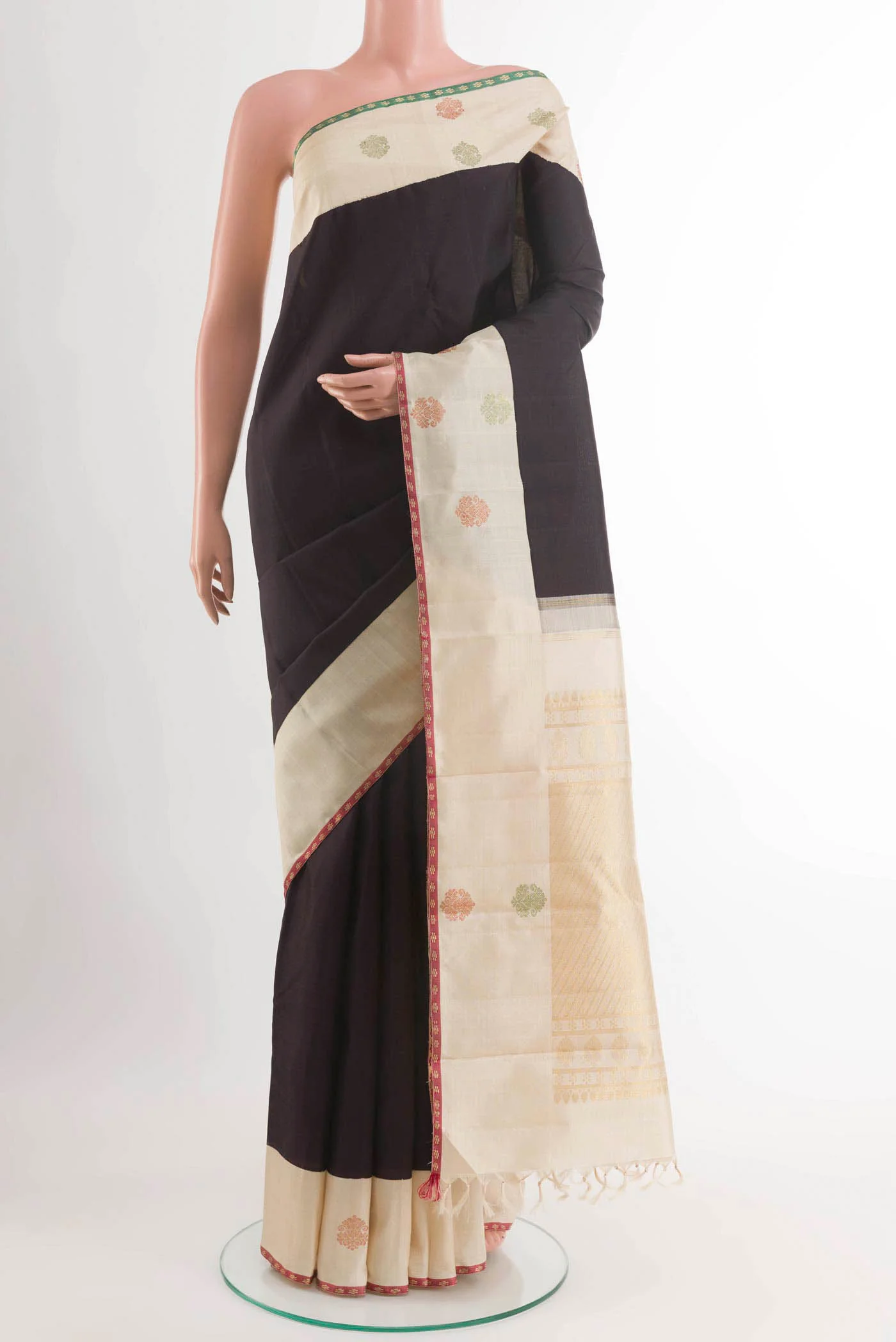 Dark Blue Kanchipuram Silk Saree