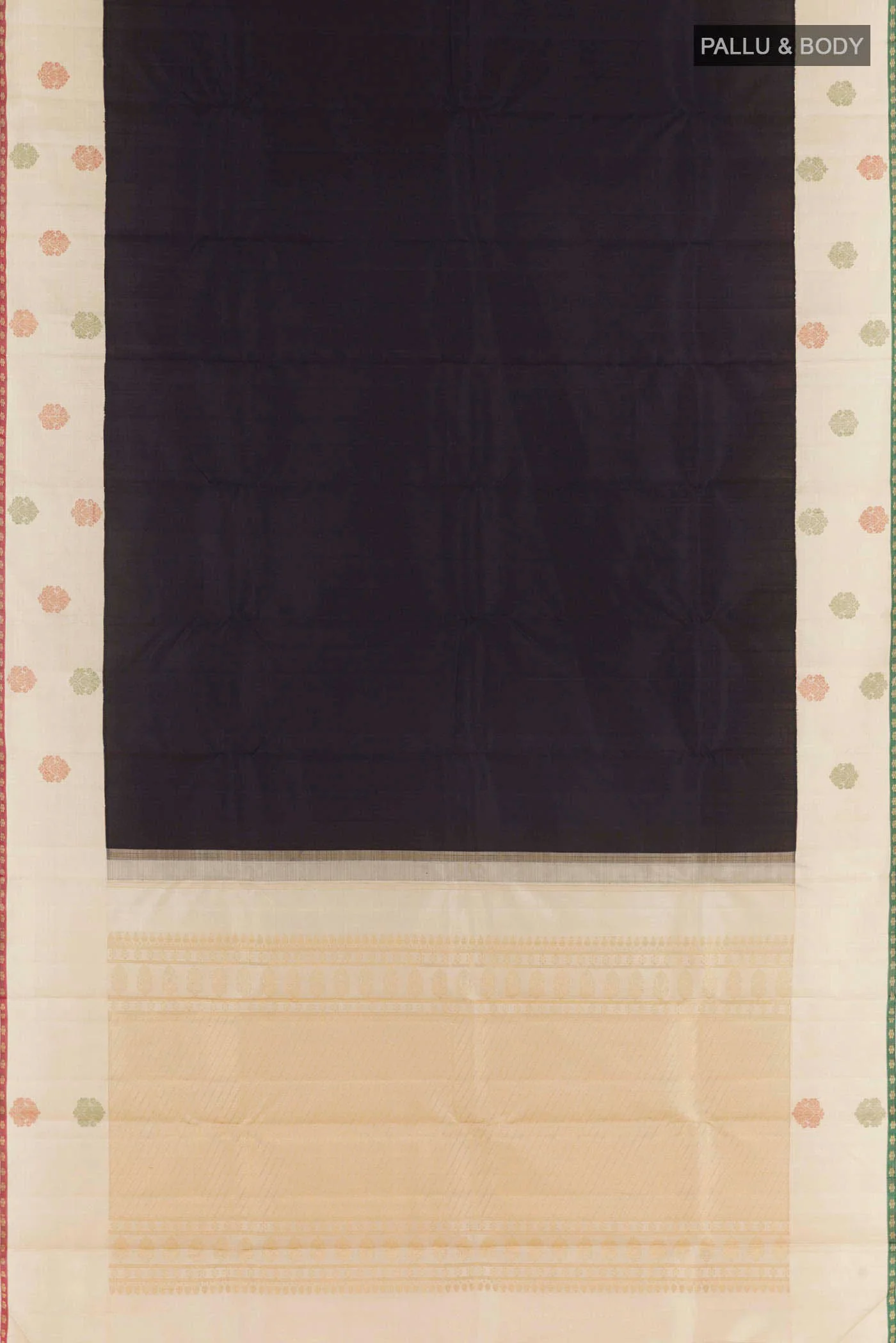 Dark Blue Kanchipuram Silk Saree - Image 6
