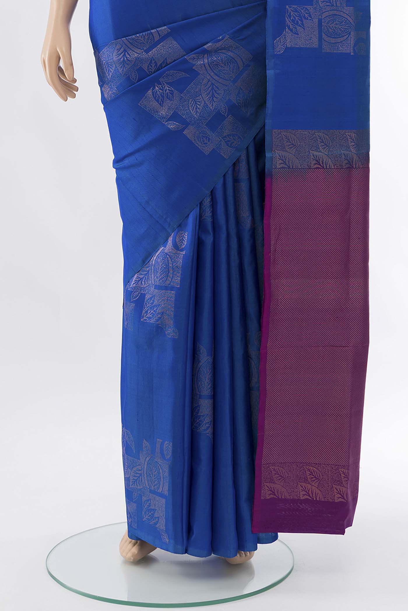 Royal Blue Soft Silk Saree - Image 3