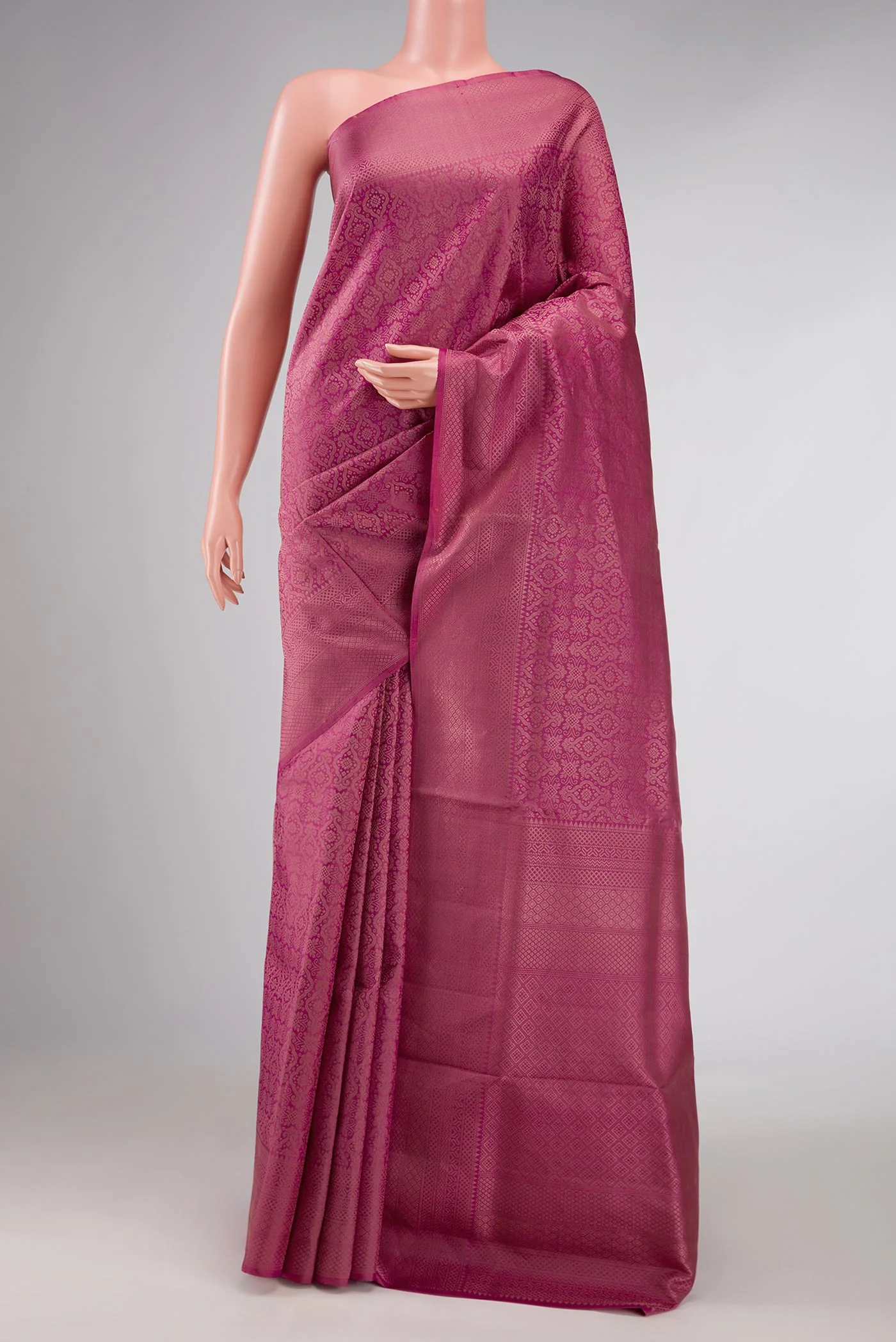 Dark Mauve Dual Tone Soft Silk Saree