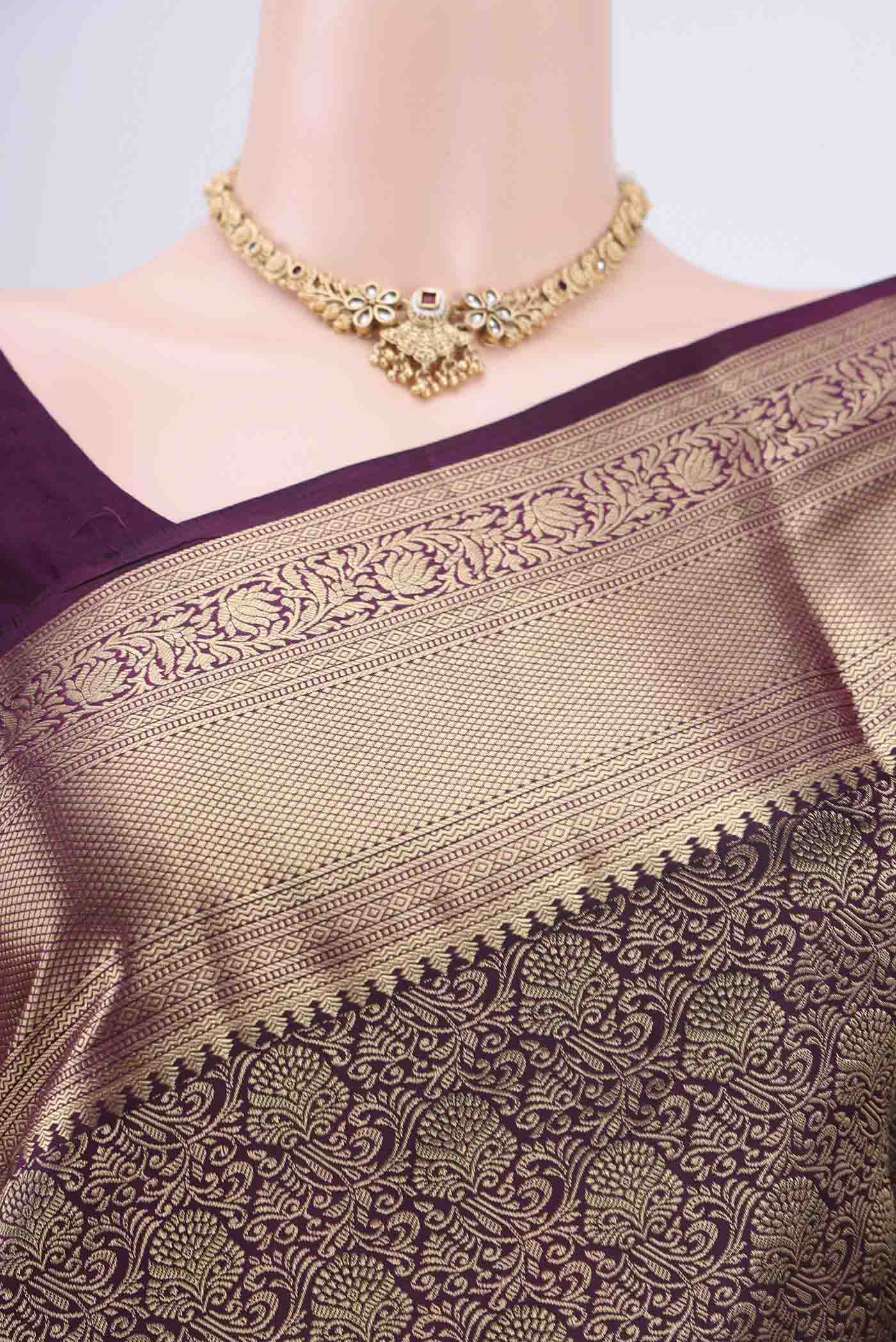 Purple Soft Silk Saree - Image 2
