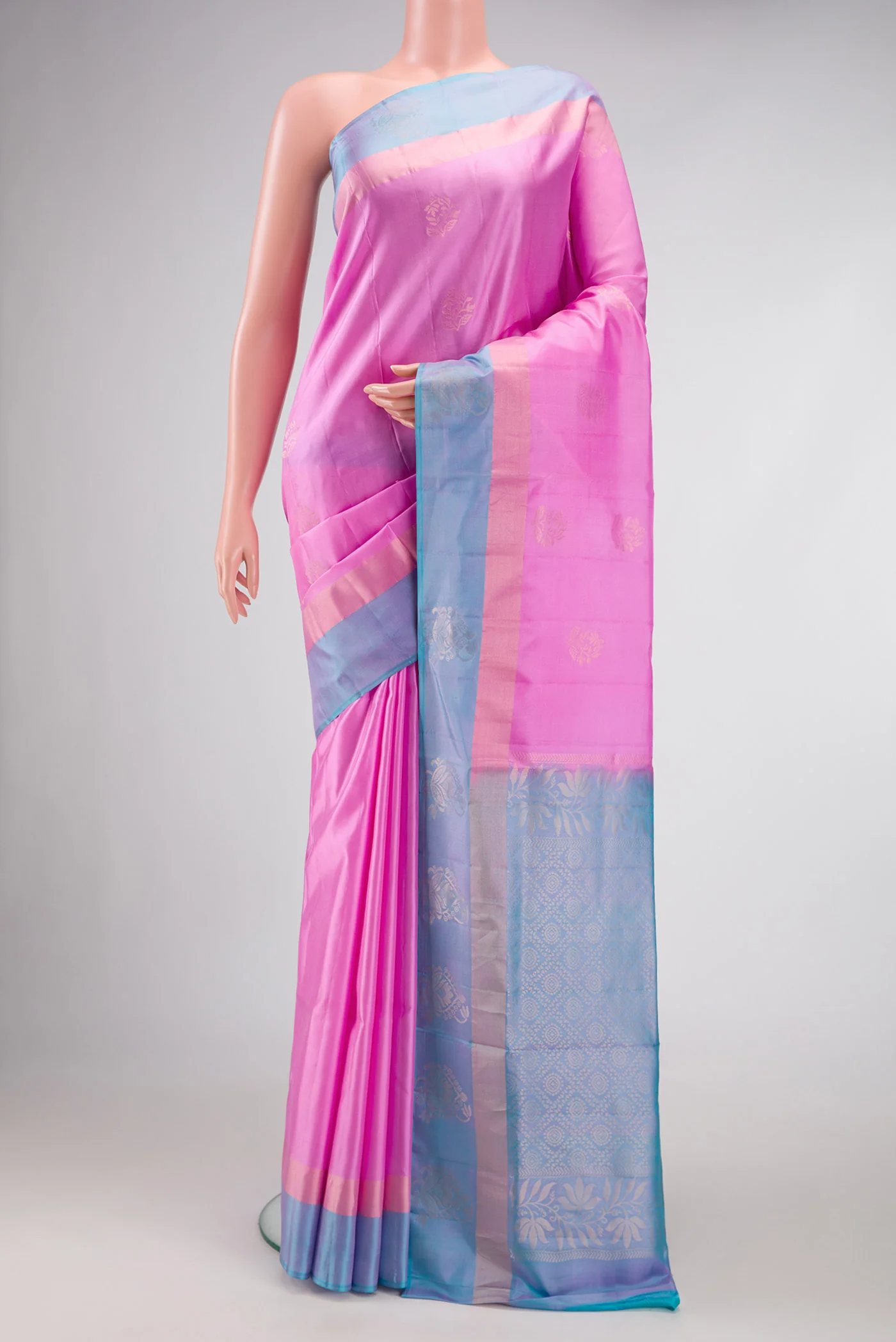 Rose pink Soft Silk Saree