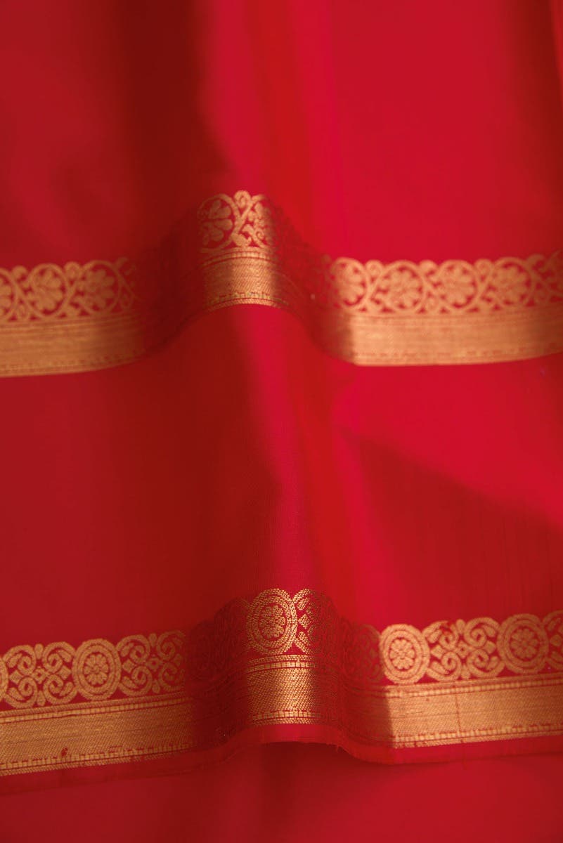 Dark Pink Dual Tone Soft Silk Saree - Image 6