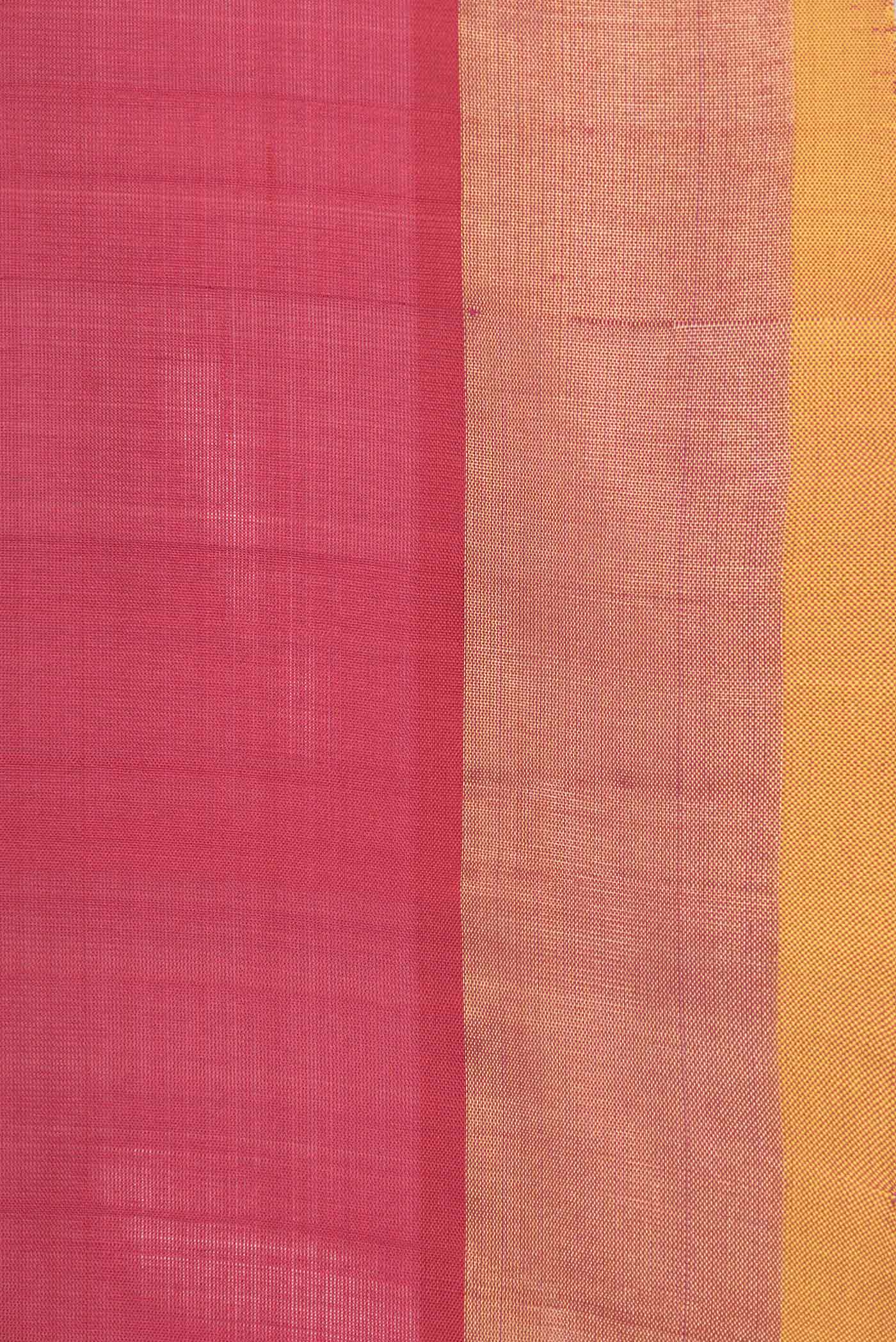 Dark Pink Dual Tone Uppada Silk Saree - Image 3