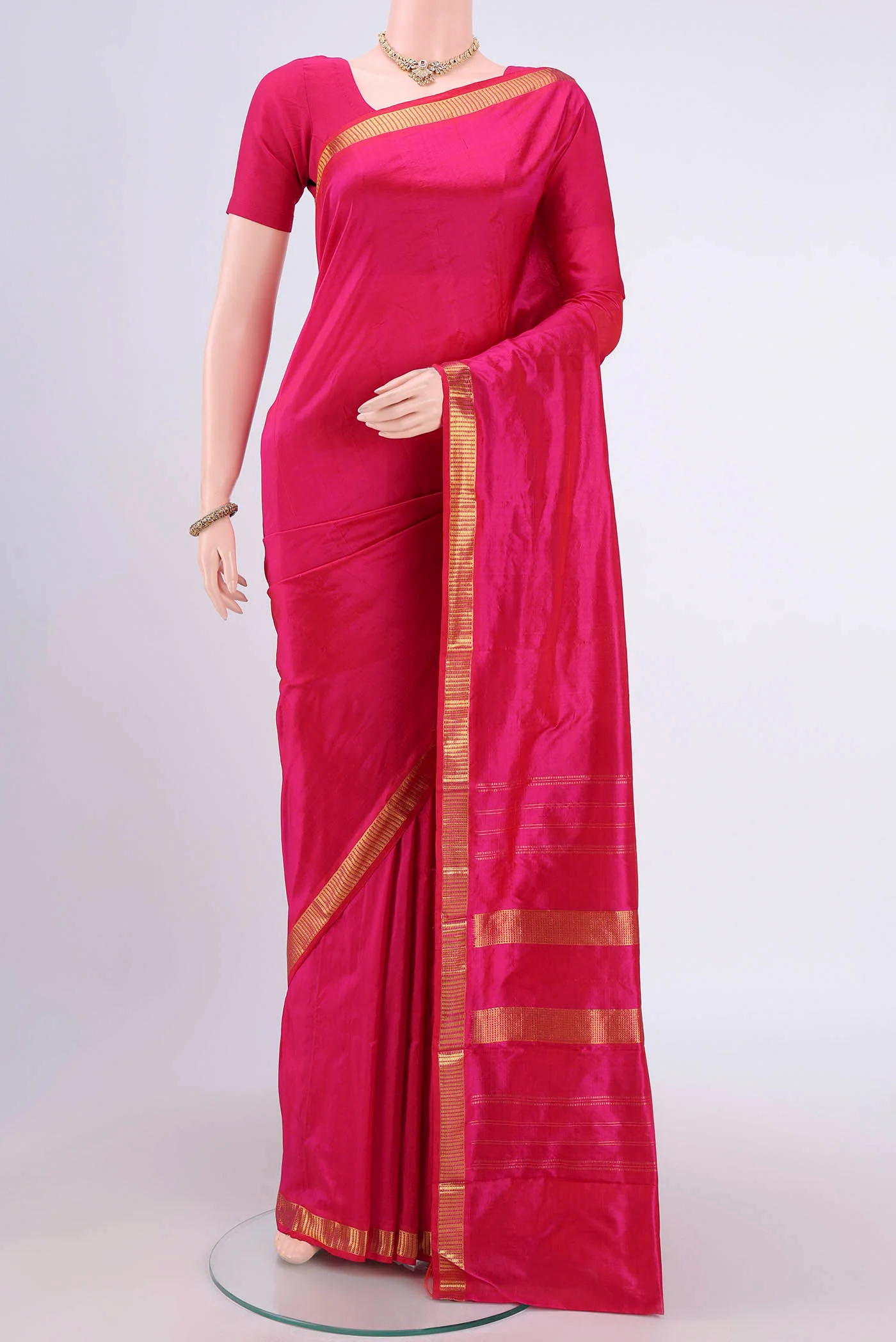Pink Kanchipuram Saree