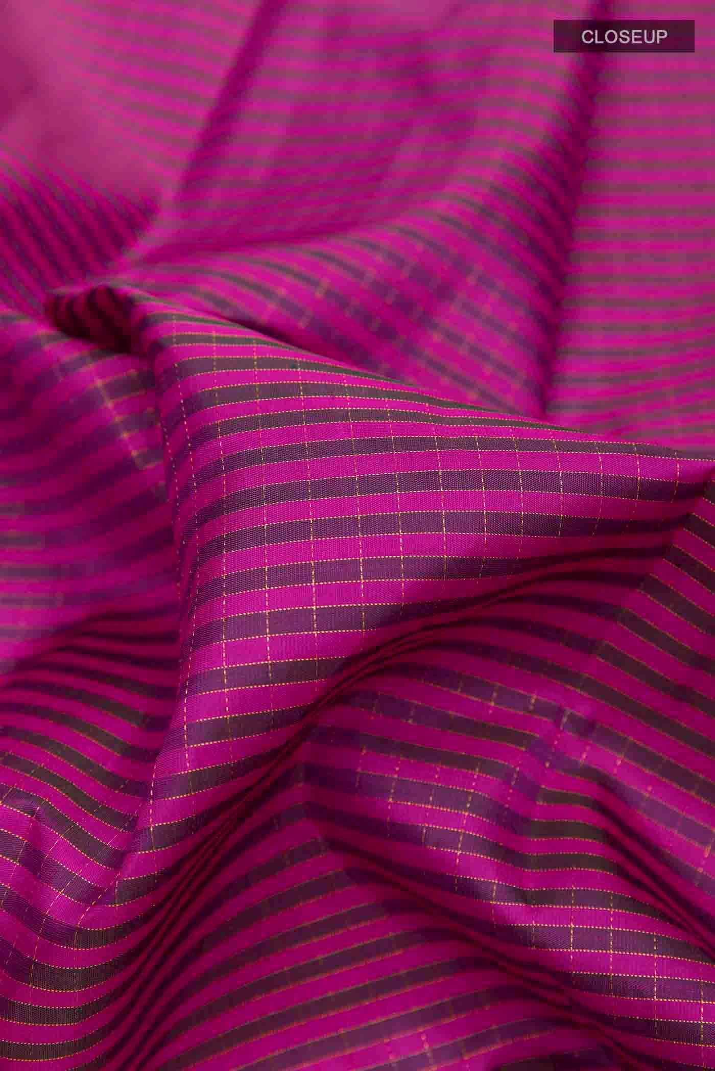 Dark Pink Kanchipuram Silk Saree - Image 2