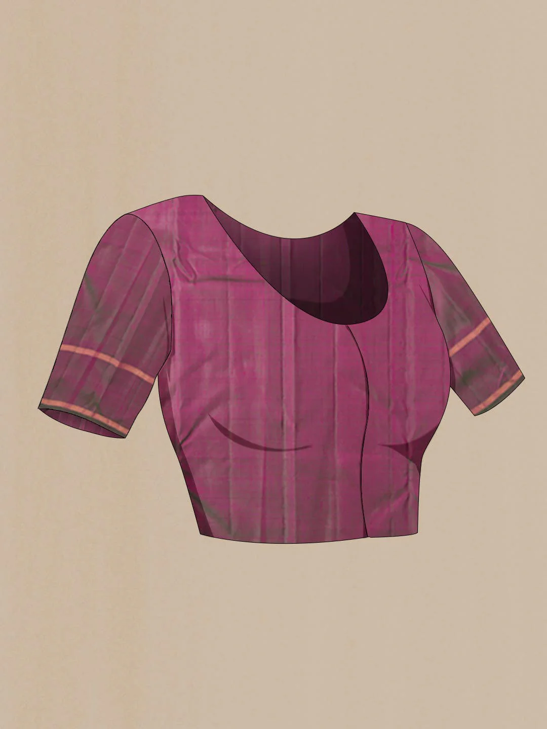 Dark Pink Kanchipuram Silk Saree - Image 6
