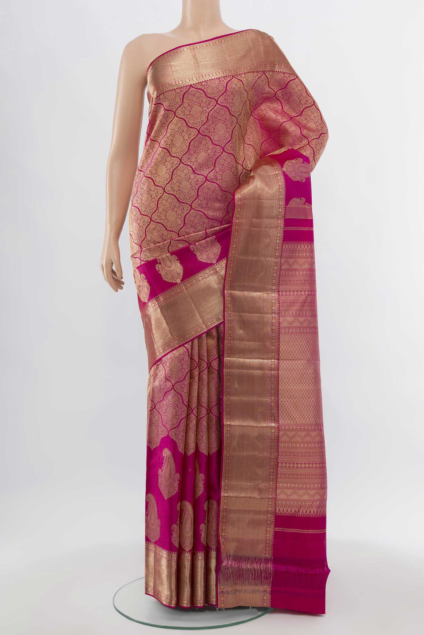 Pink Kanjivaram Silk Saree