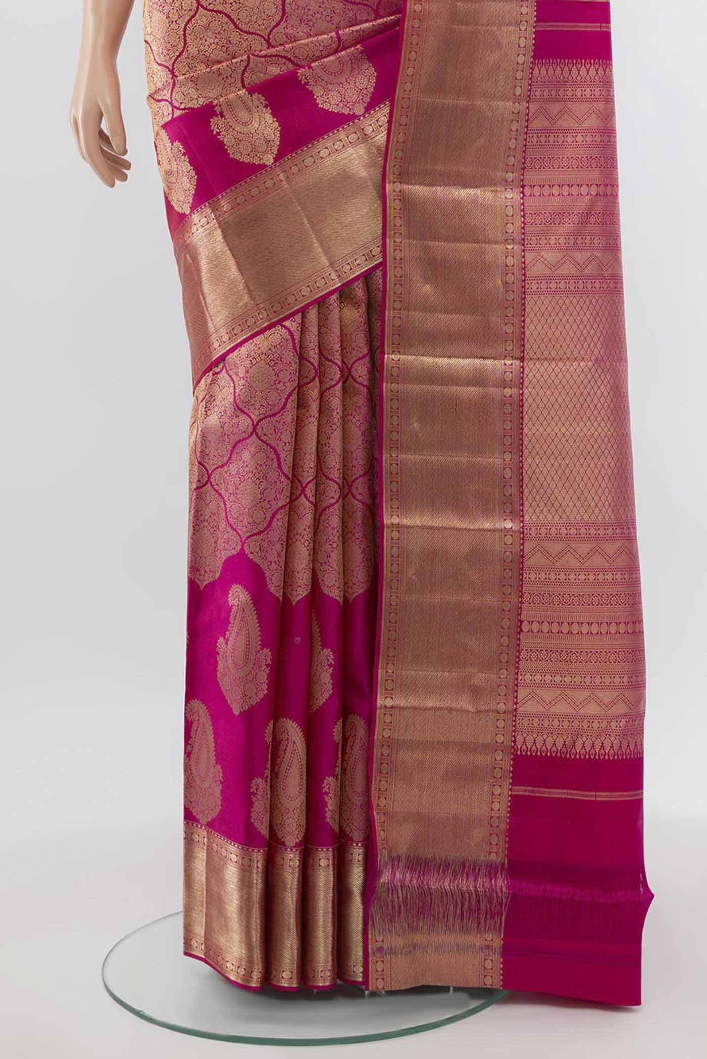 Pink Kanjivaram Silk Saree - Image 3