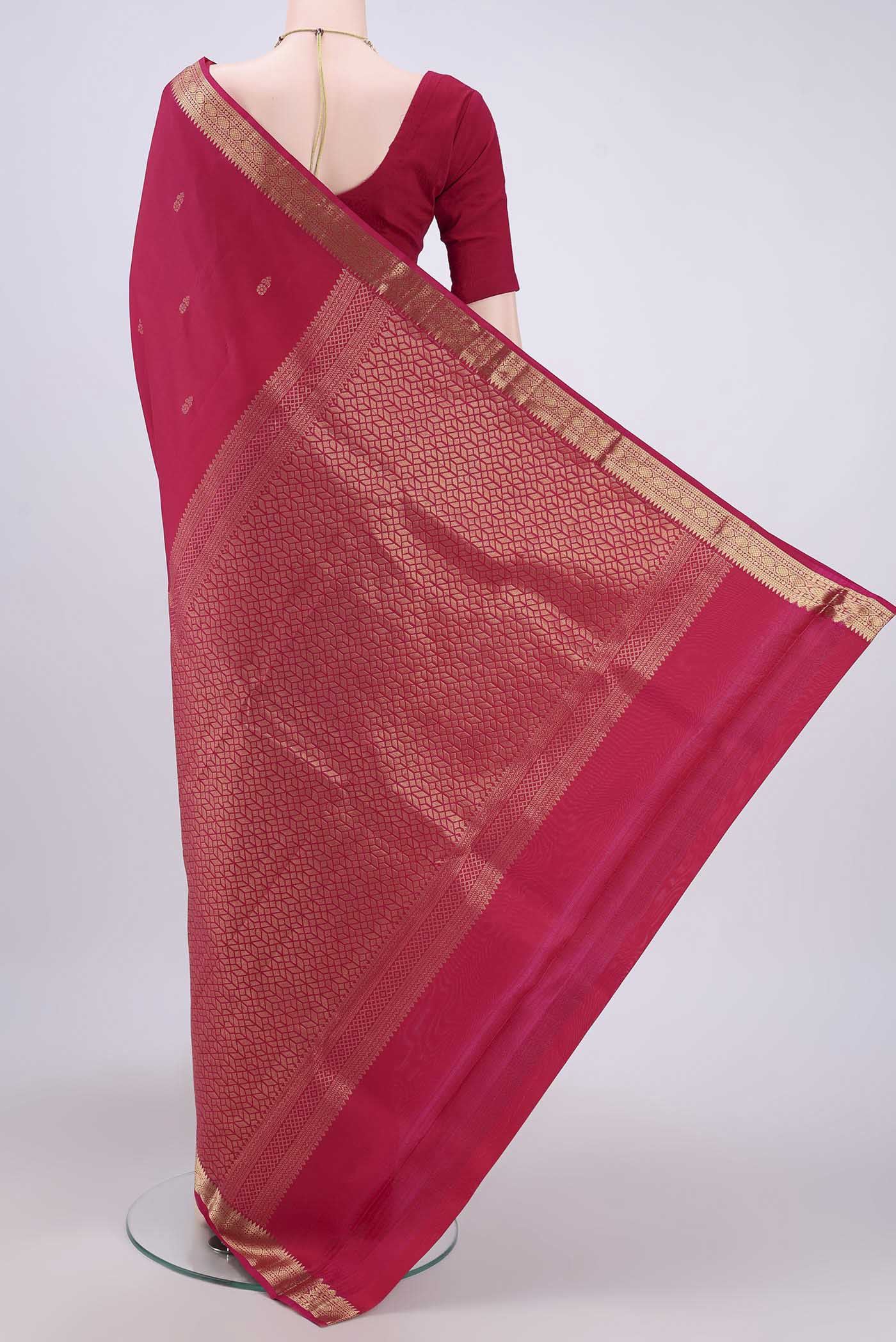 Pink Kanjivaram Silk Saree - Image 3