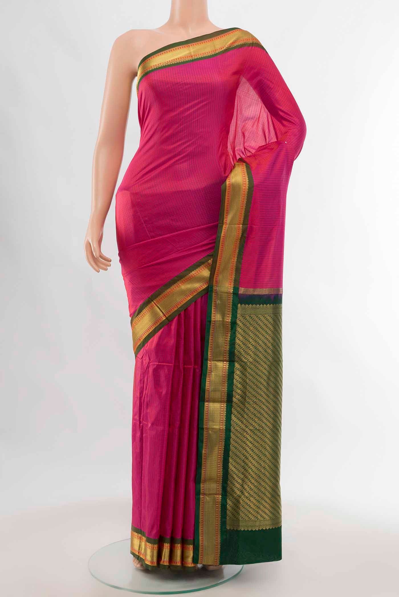 Dark Pink Narayanpet Silk Saree