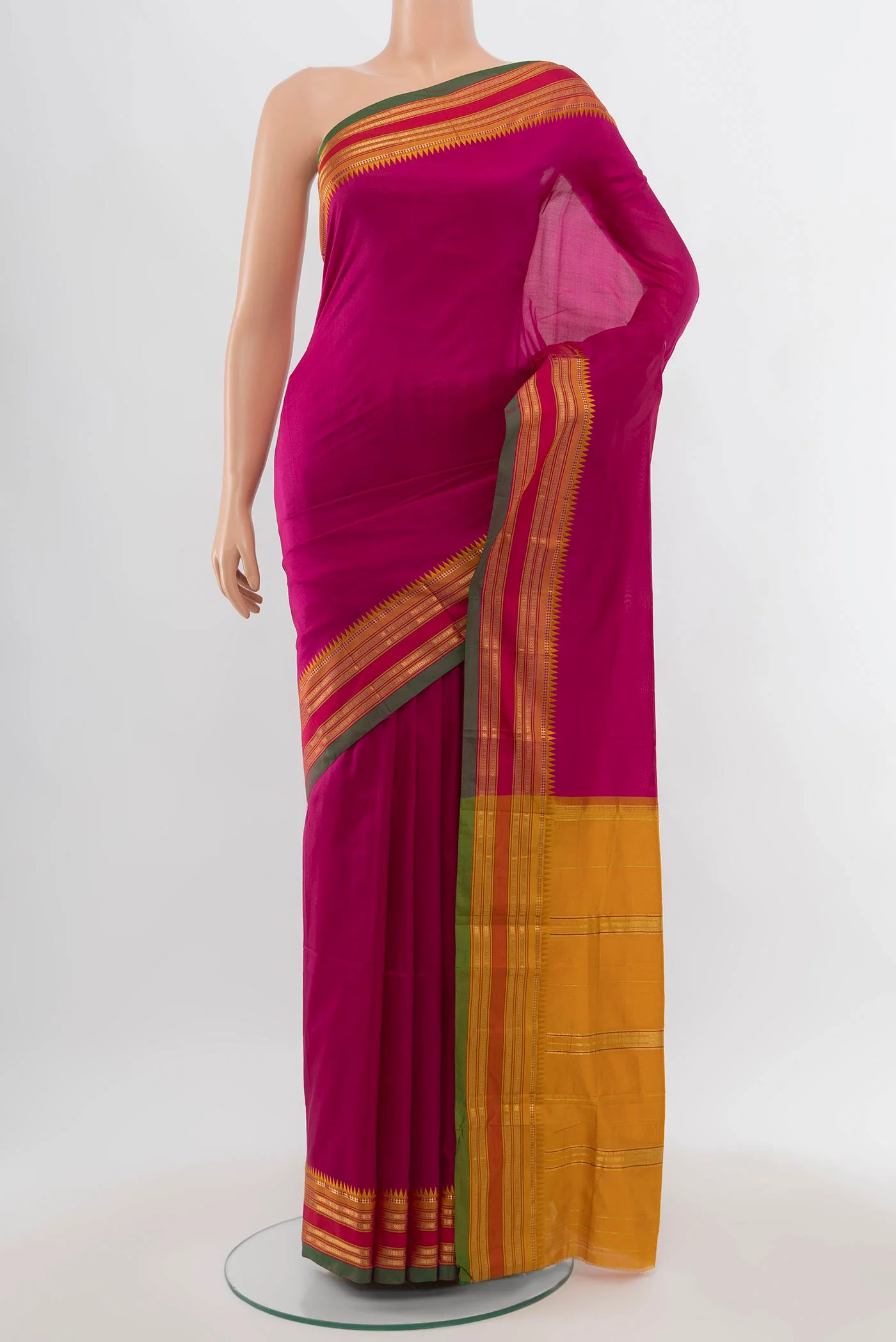 Light Magenta Narayanpet Silk Saree