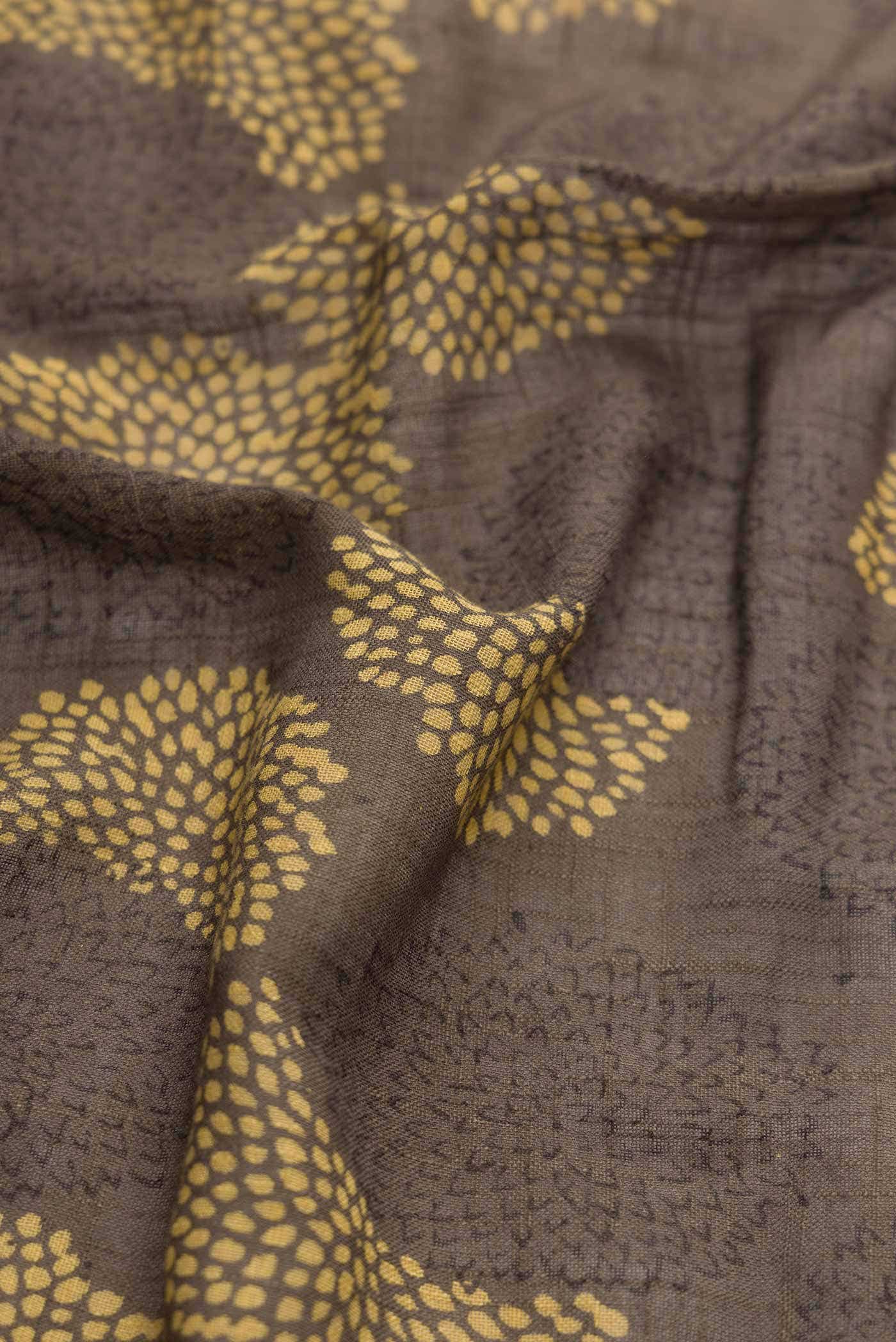 Davys Grey Linen Cotton Saree - Image 2