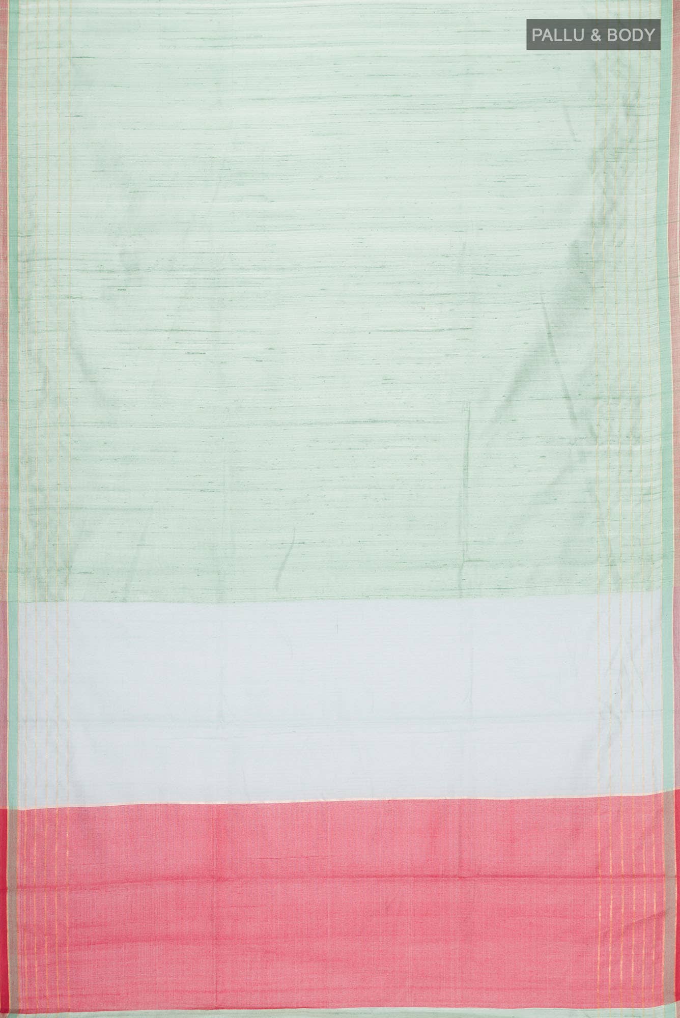 Erina-Mint Green Bhagalpuri Tussar Silk Saree - Image 4