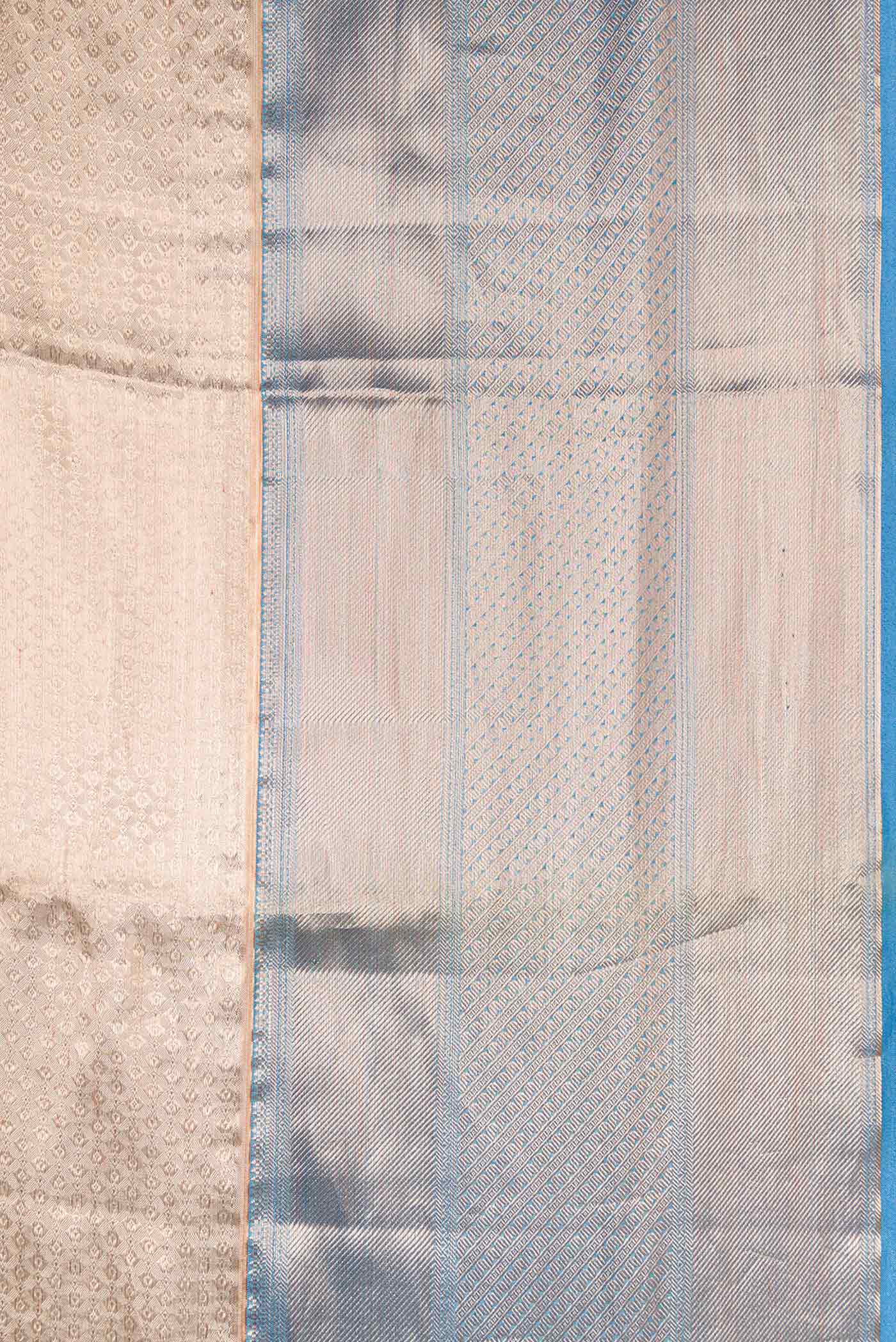 Gold Dual Tone Kanchipuram Tissue Silk Saree - Image 3