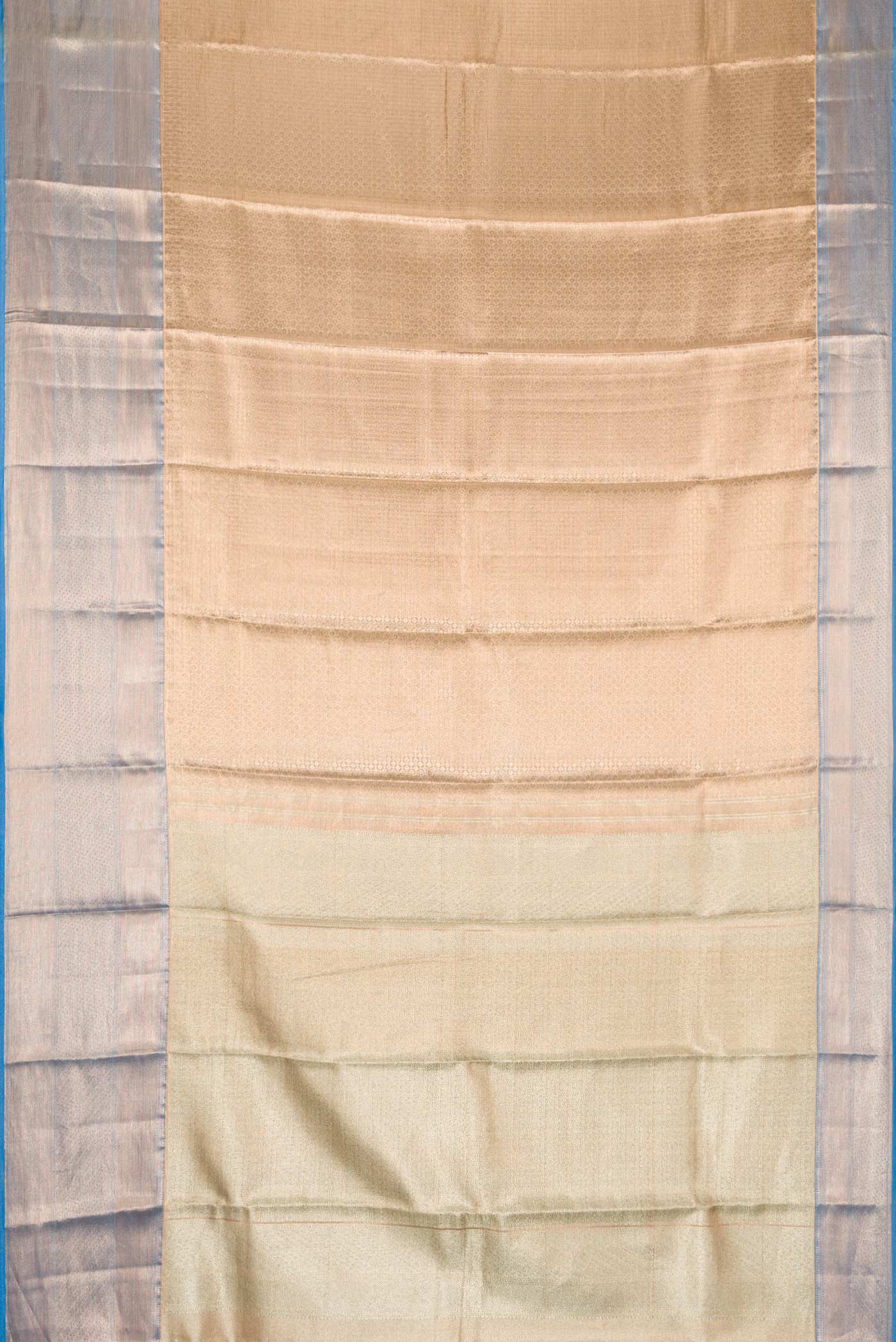 Gold Dual Tone Kanchipuram Tissue Silk Saree - Image 6