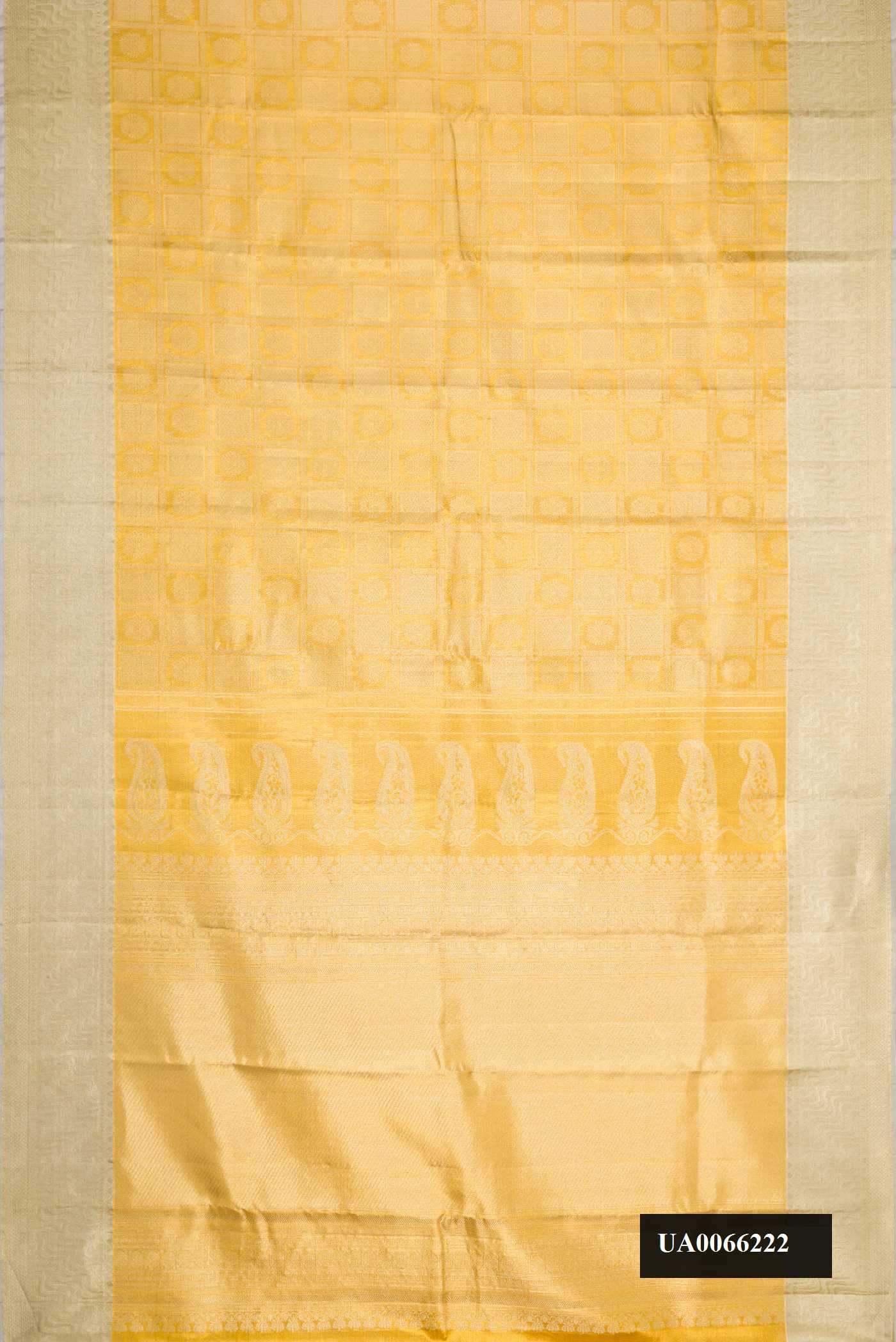 Gold Dual Tone Kanchipuram Tissue Silk Saree