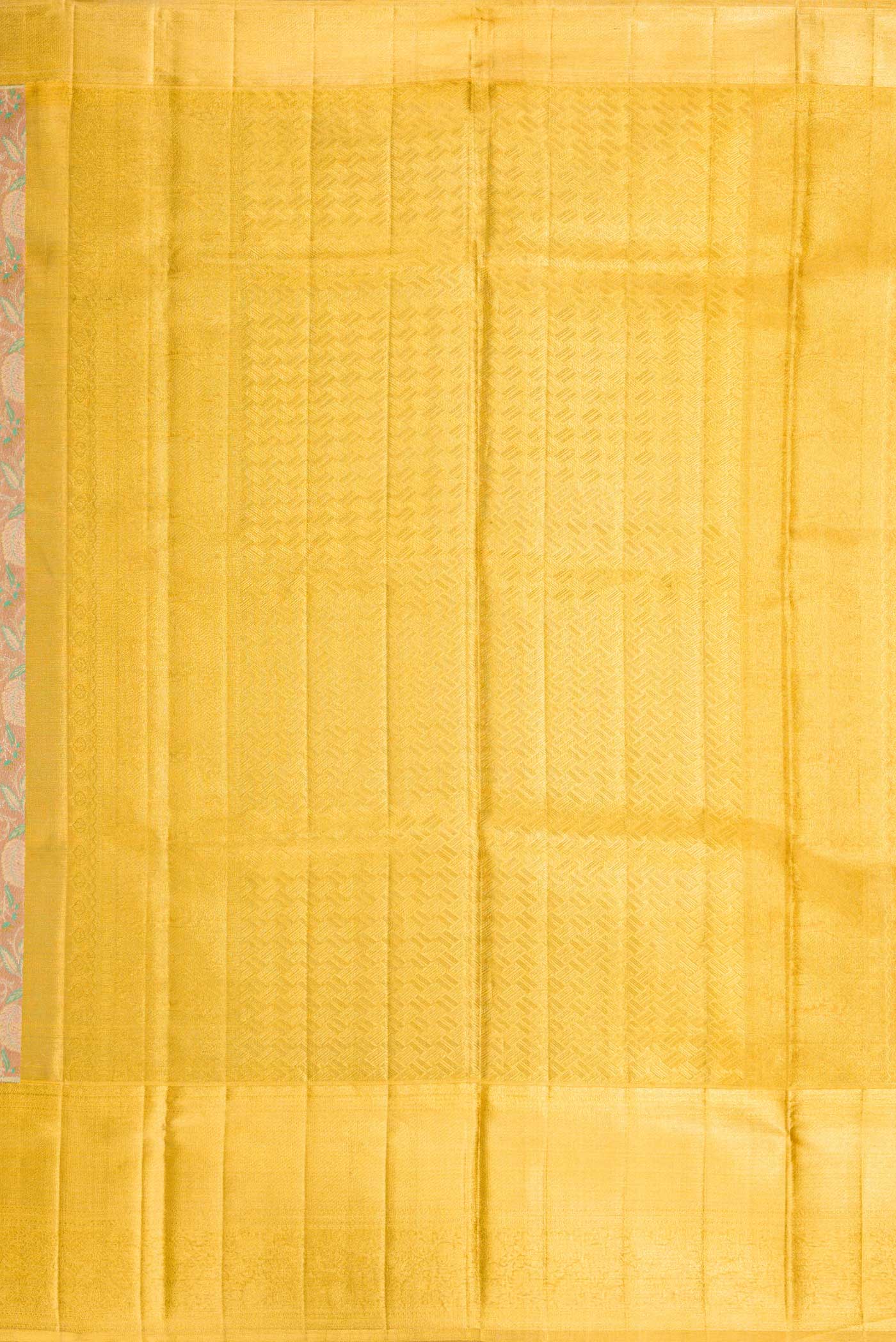 Gold Dual Tone Kanchipuram Tissue Silk Saree - Image 7