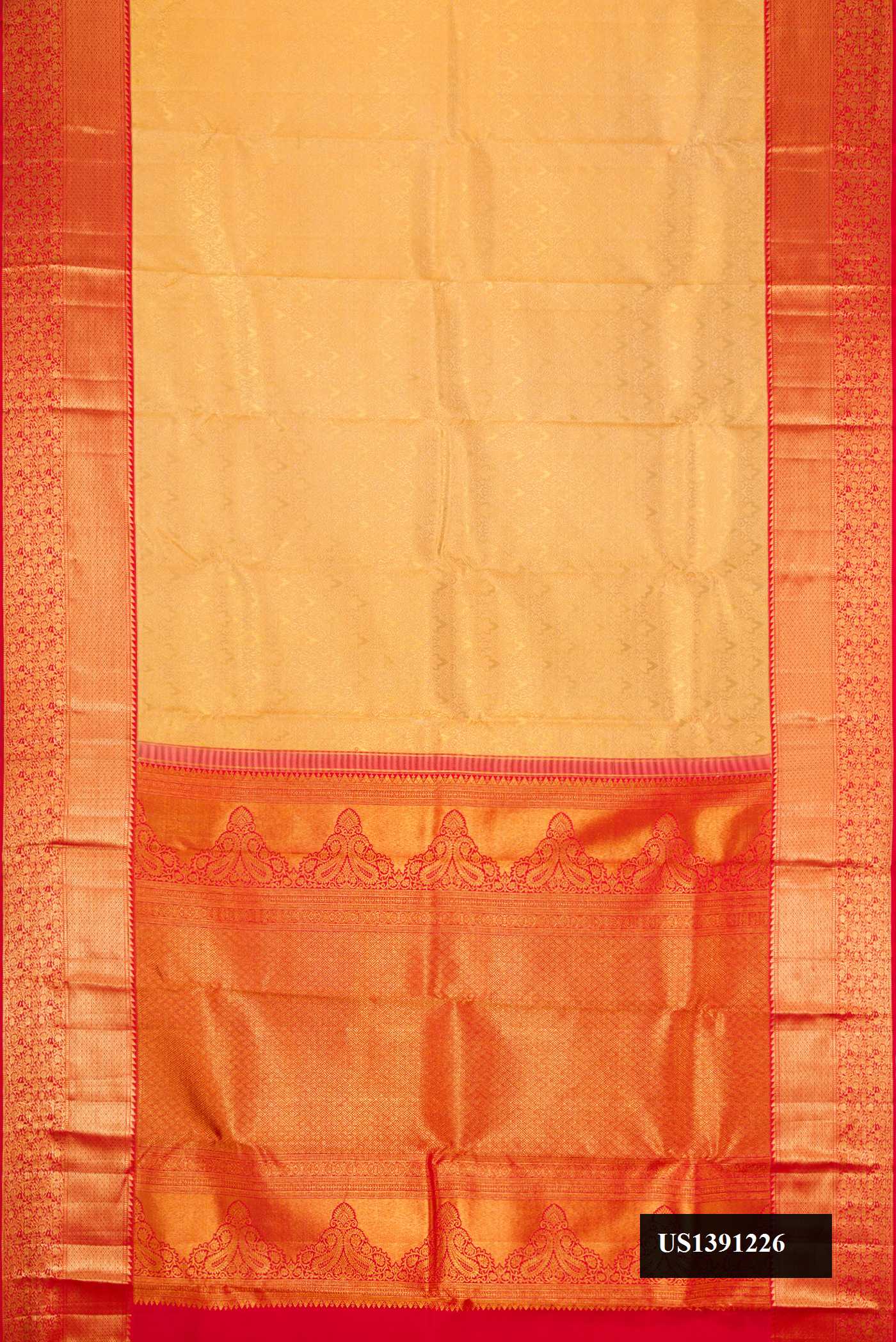 Gold Dual Tone Kanchipuram Tissue Silk Saree
