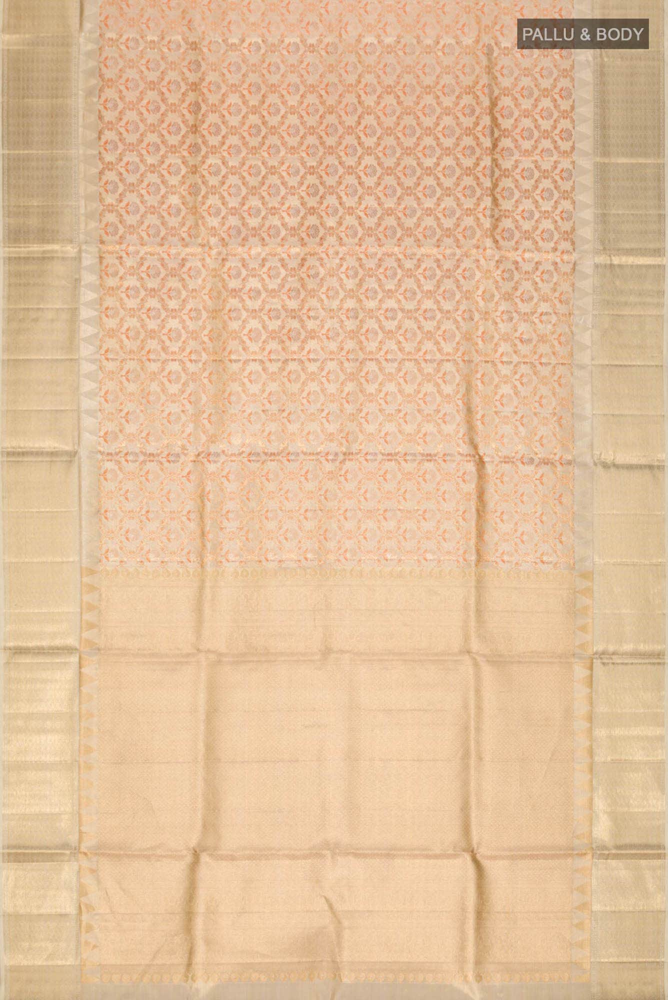 Gold Kanjivaram Silk Saree - Image 4