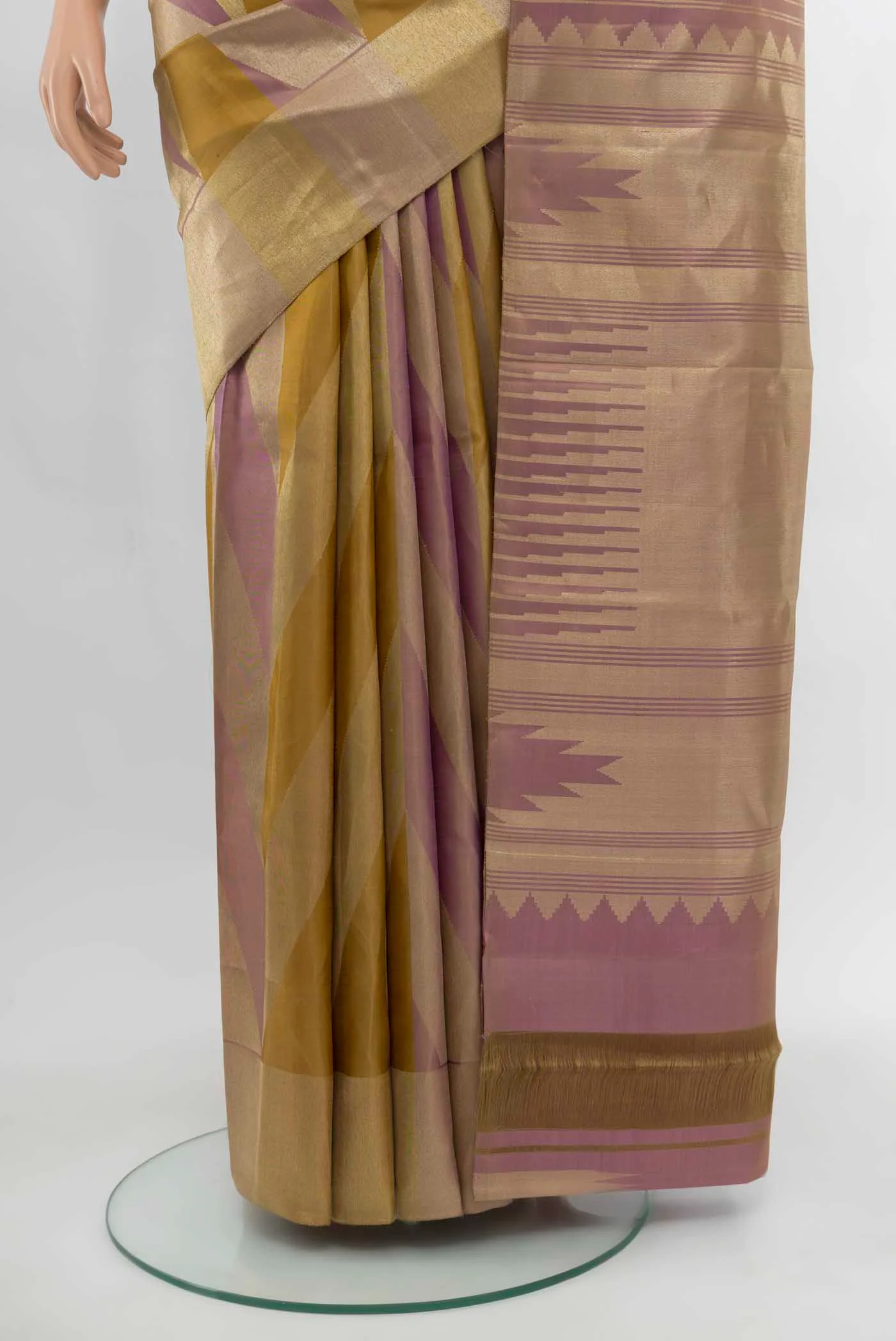 Multi Color Kanchipuram Silk Saree - Image 3
