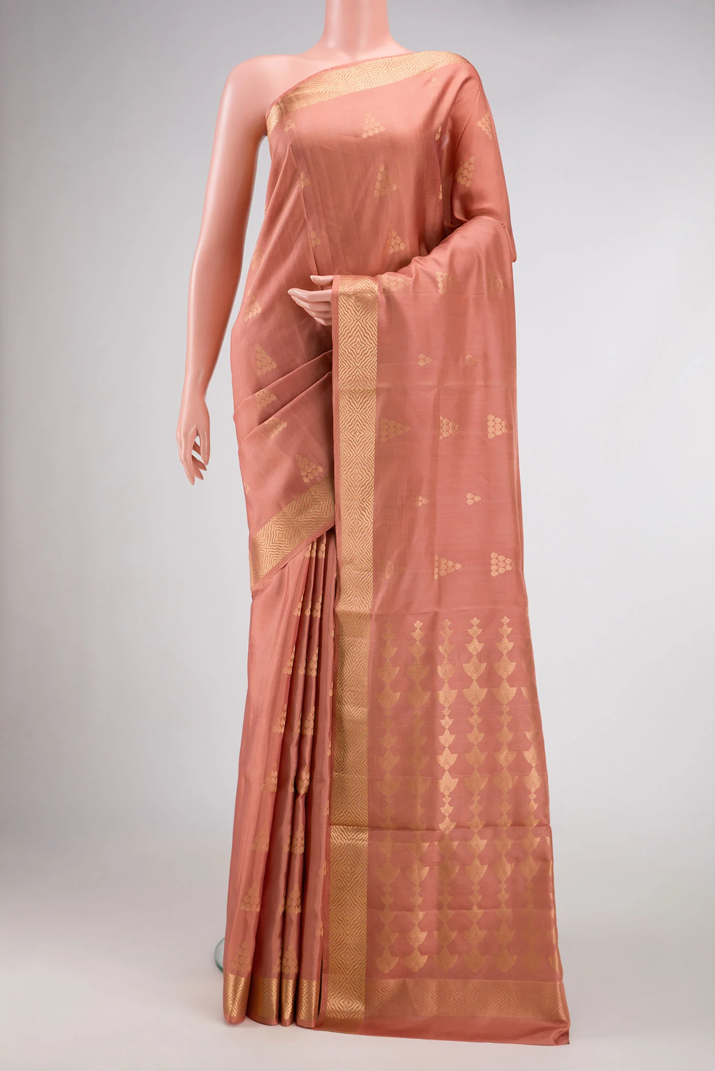 Peach Soft Silk Saree